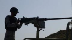Army guard on the Saudi Arabian border