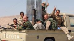 Peshmerga fighters near the Mosul Dam (17 August 2014)
