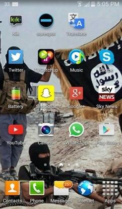 Picture of Boy S's mobile phone screen