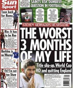 The Sun back page