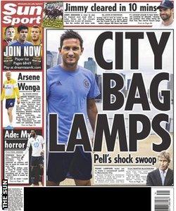 The Sun back page