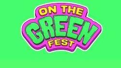 On the Green Fest logo in Green, and edged in purple and yellow.