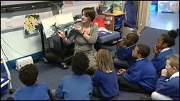 Primary school children in a lesson