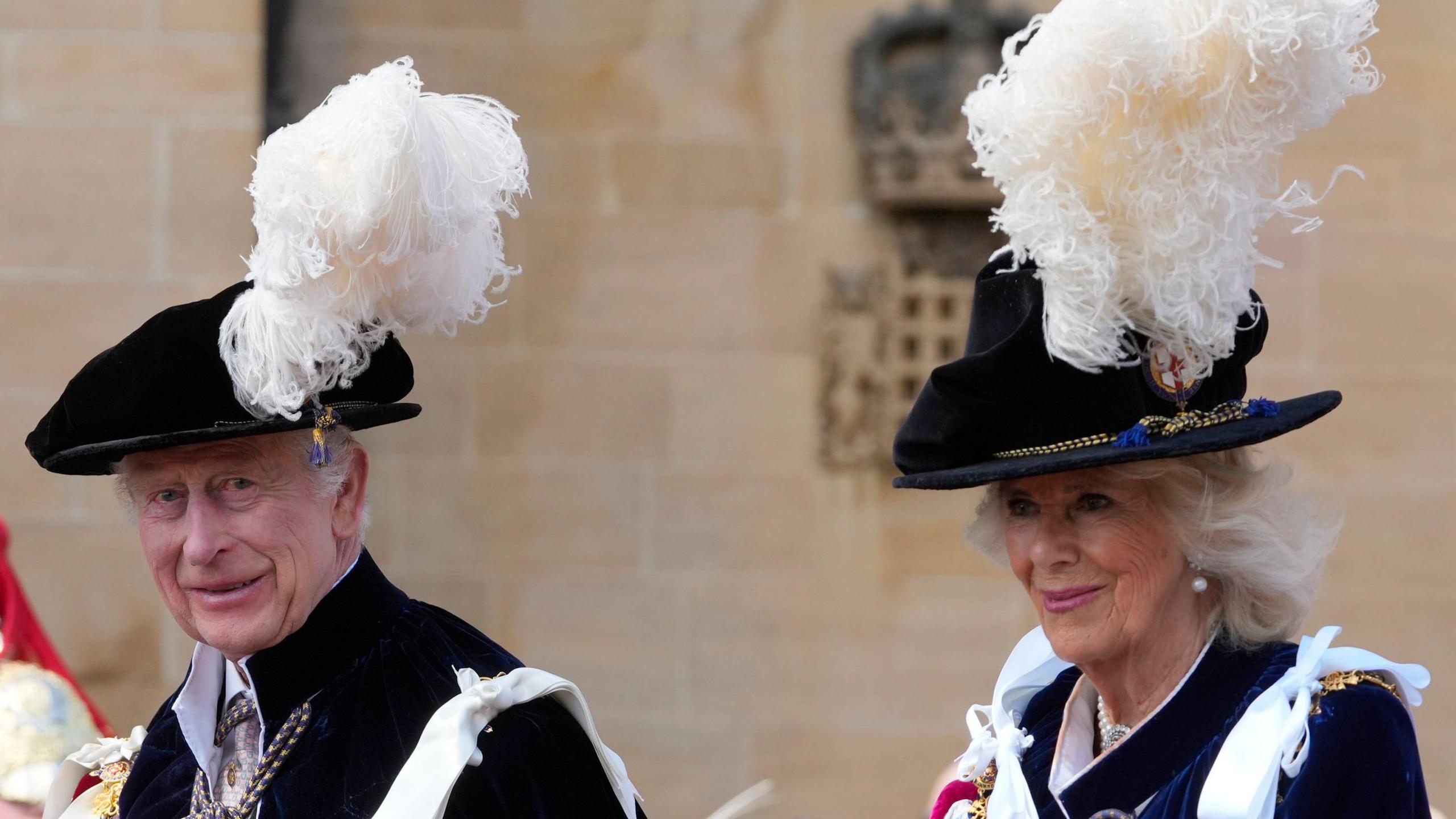 King and Queen at Order of the Garter Ceremony