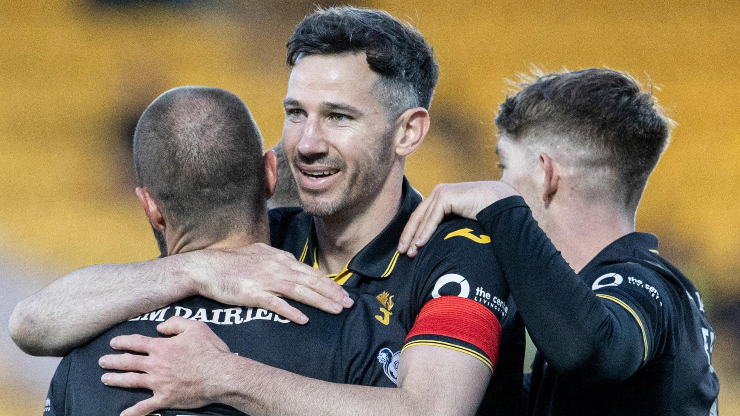 Livingston players celebrating