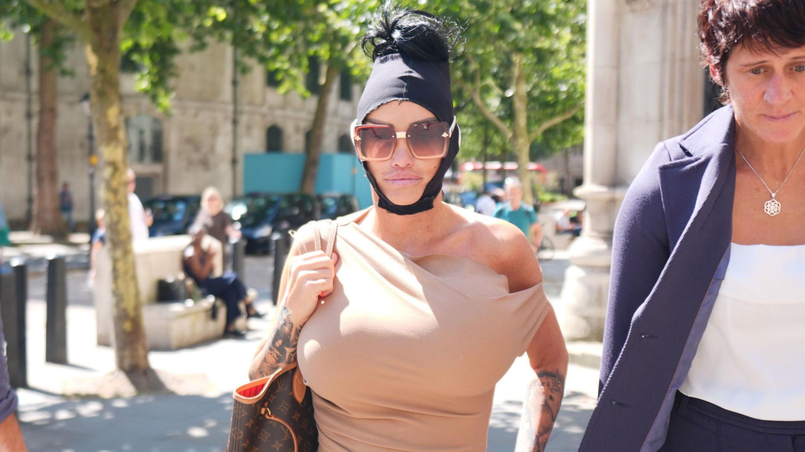 Katie Price arrives at the Royal Courts of Justice