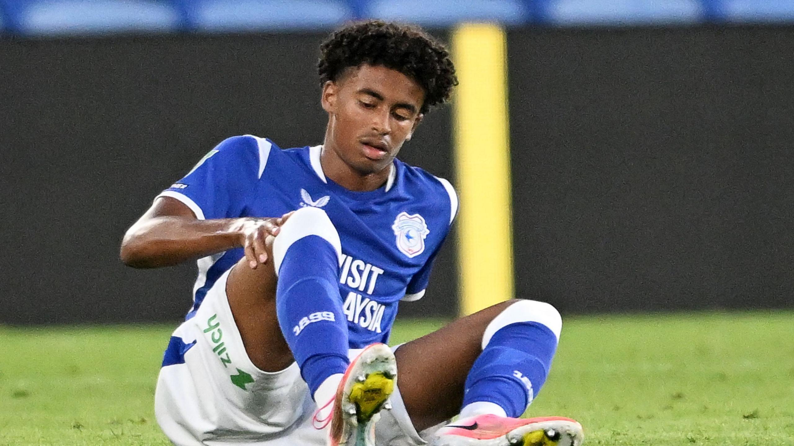 Noah Anyadike suffered a cramp on his debut aged 15 years and 98 days