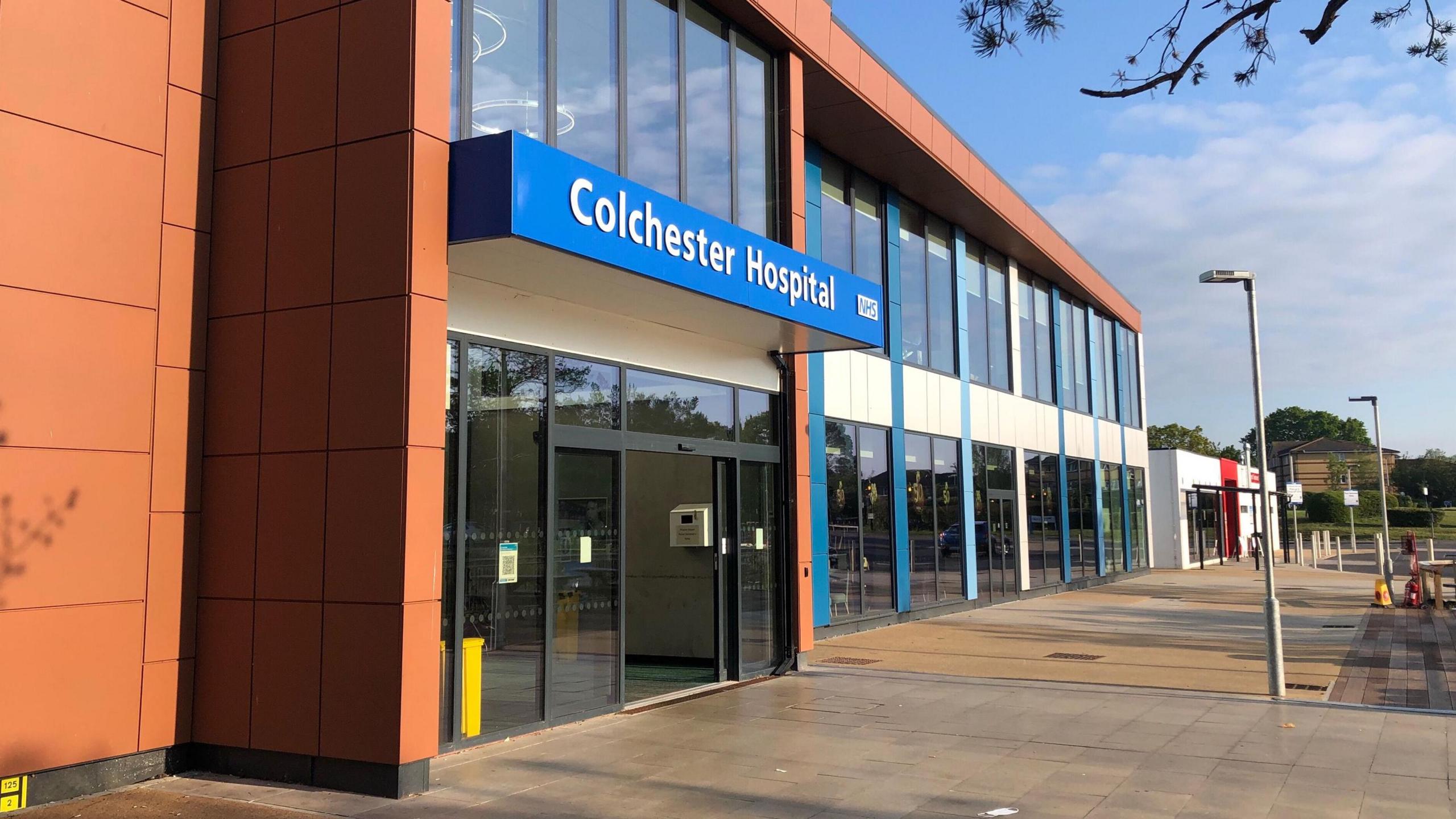 Colchester Hospital's main entrance