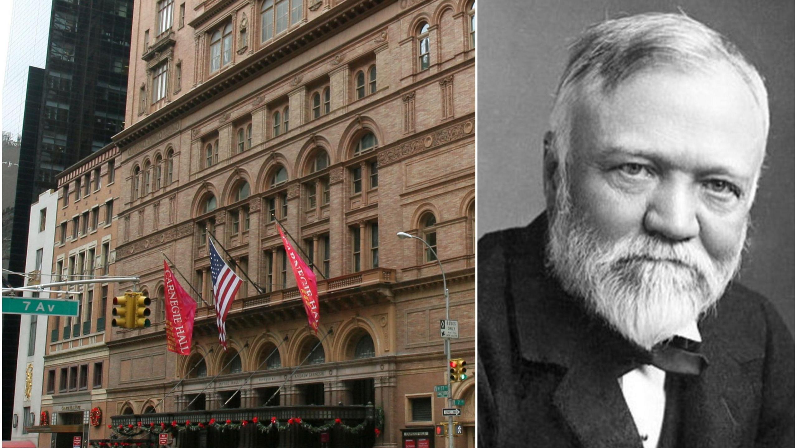 Carnegie Hall ac Andrew Carnegie