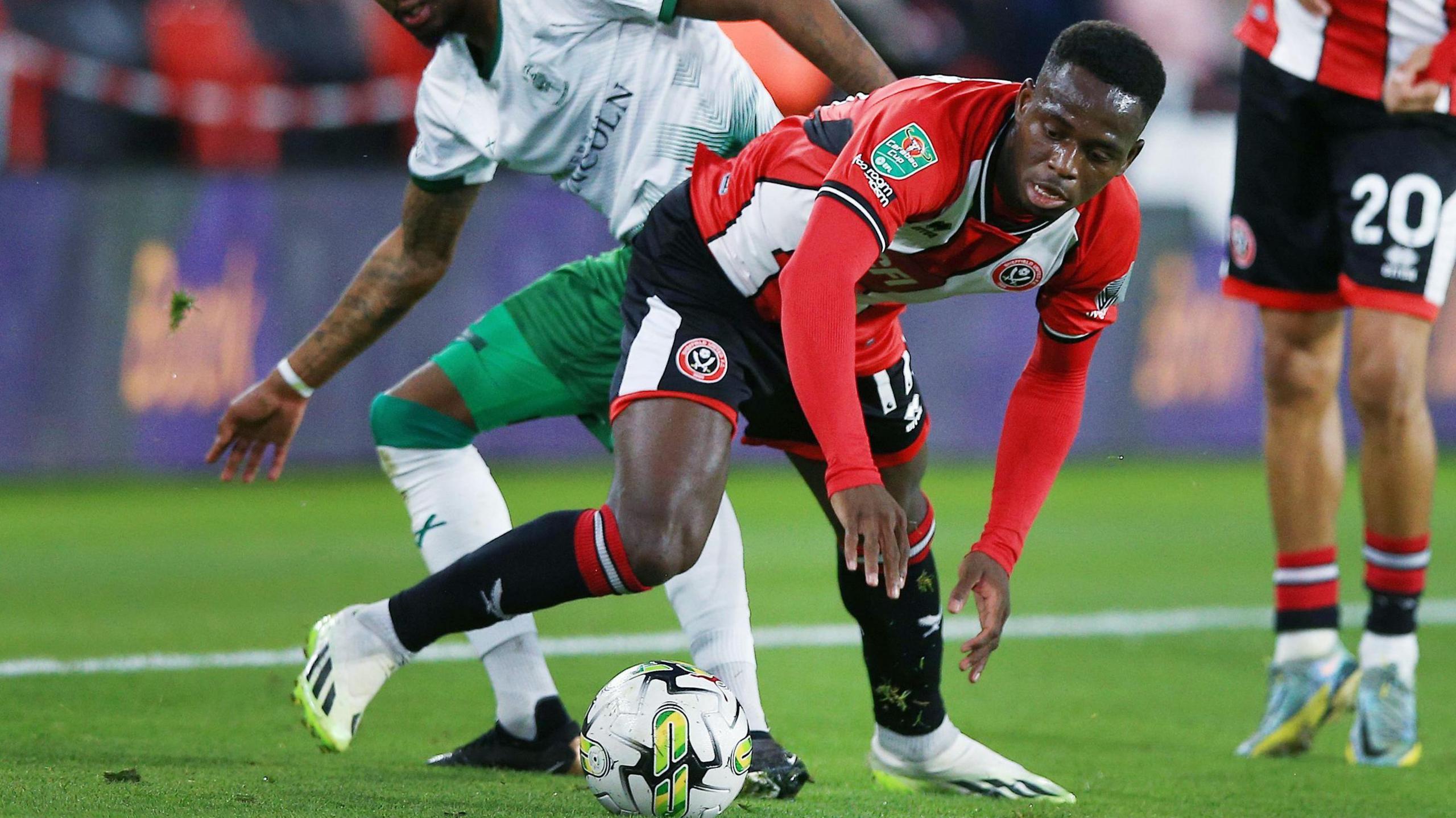 Ismaila Coulibaly in action for Sheffield United