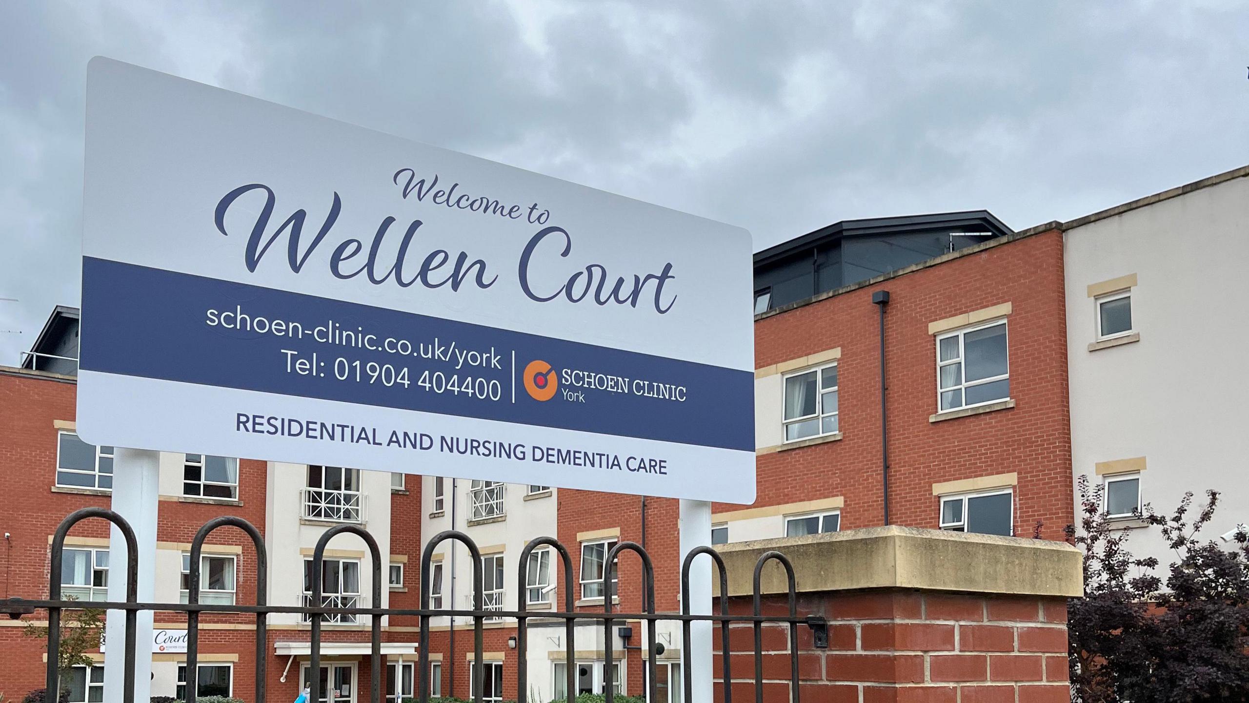 A sign outside a dementia care home
