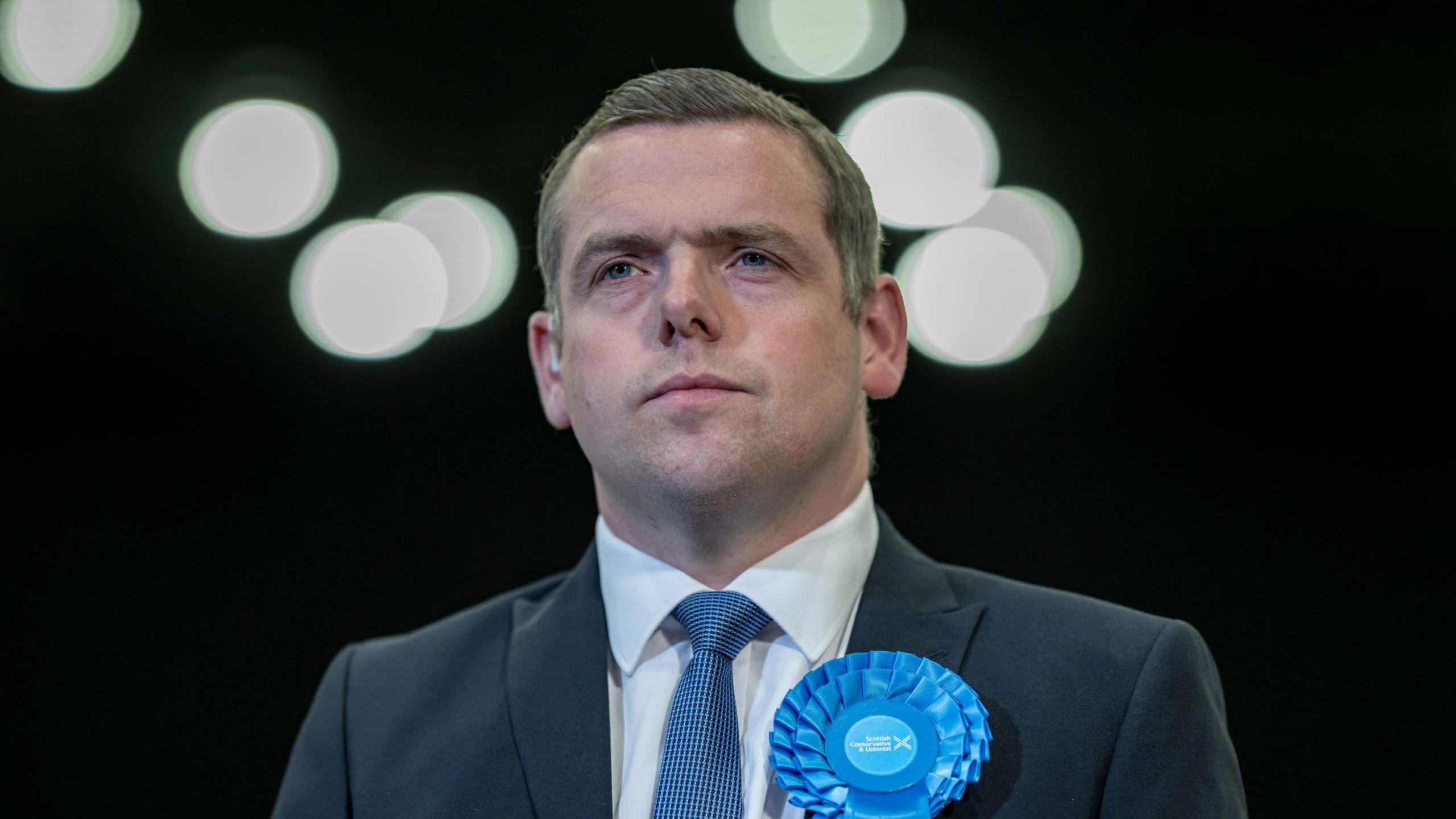 Douglas Ross at the general election count