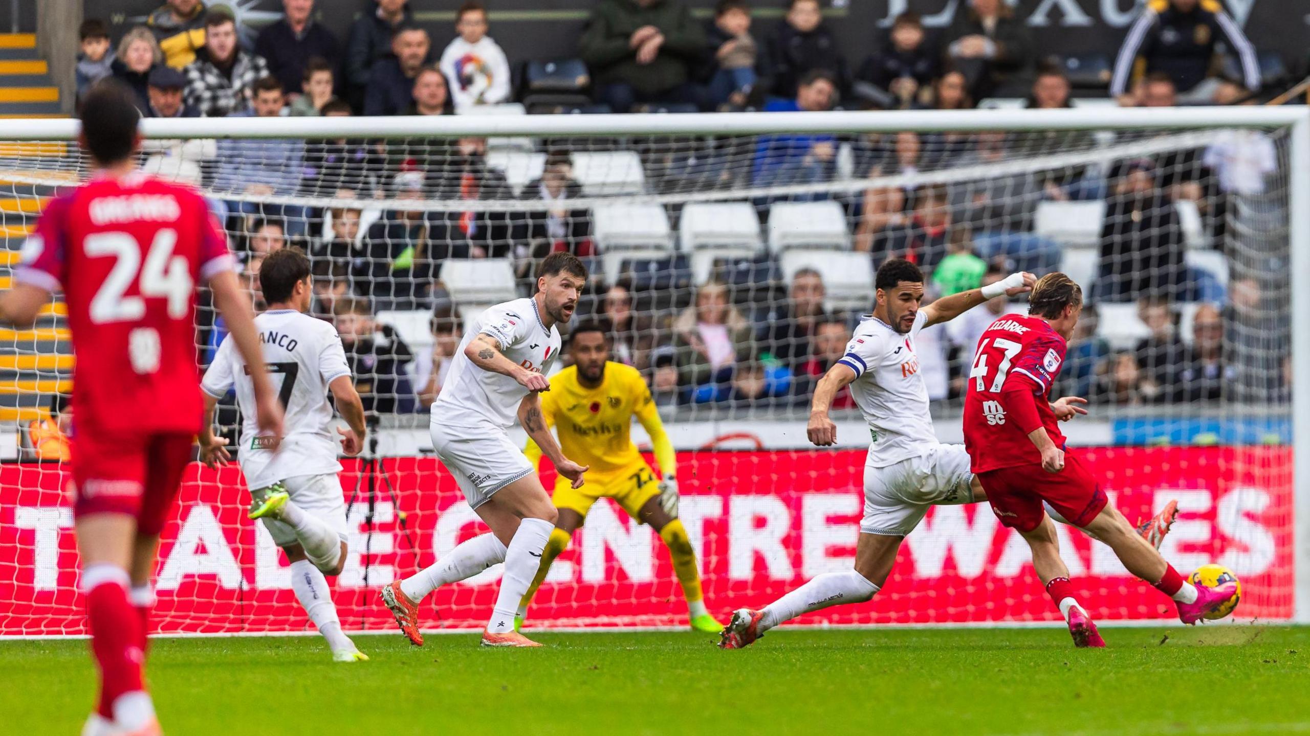 Jack Clarke scores the opening goal