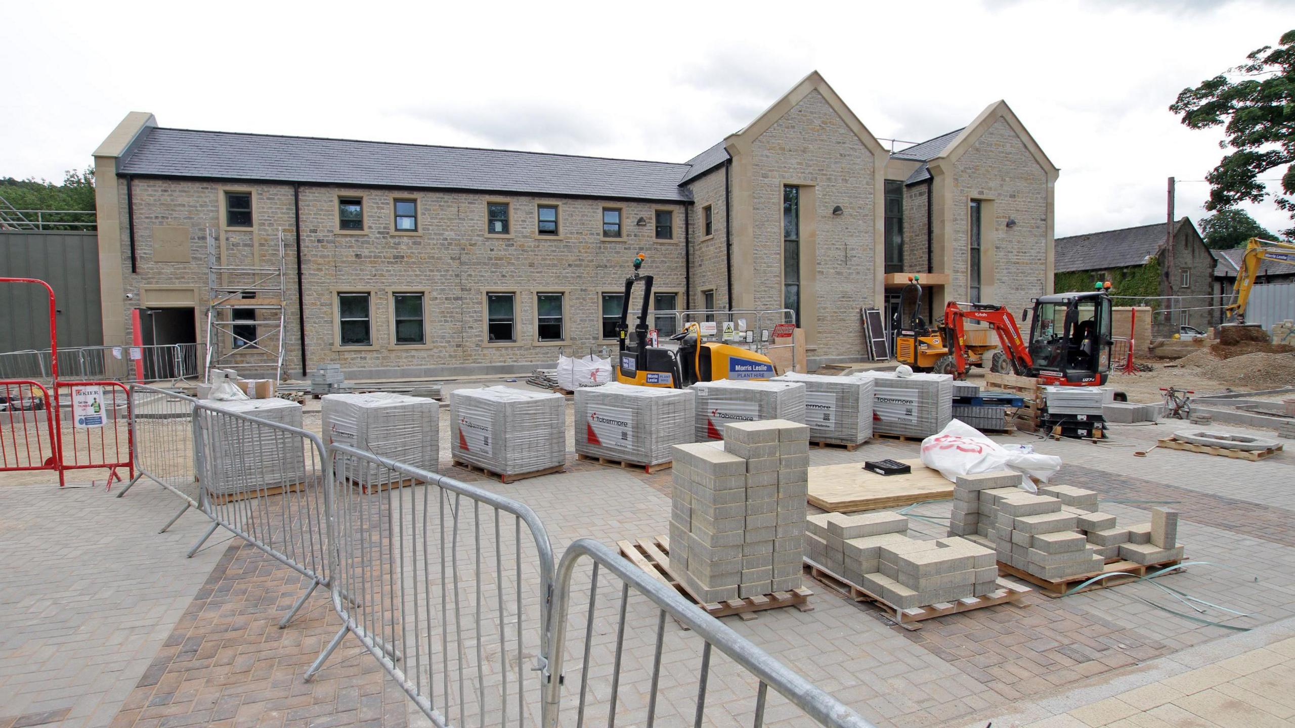 Construction work outside of the new health hub in Bakewell