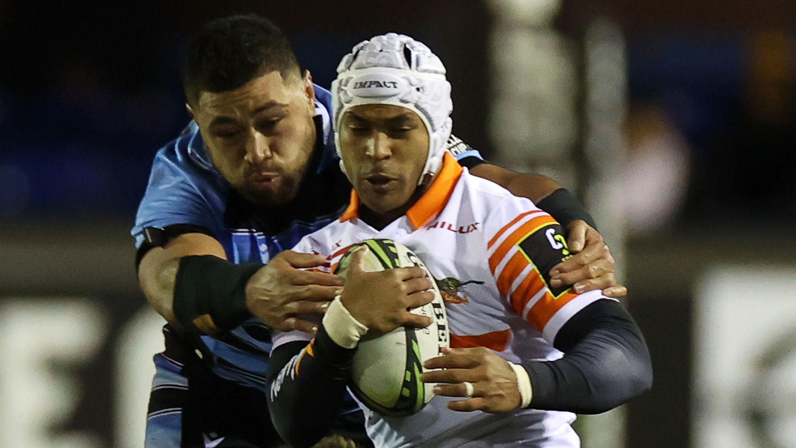 Cardiff and Wales number eight Taulupe Faletau (left) was making just his second appearance of 2024