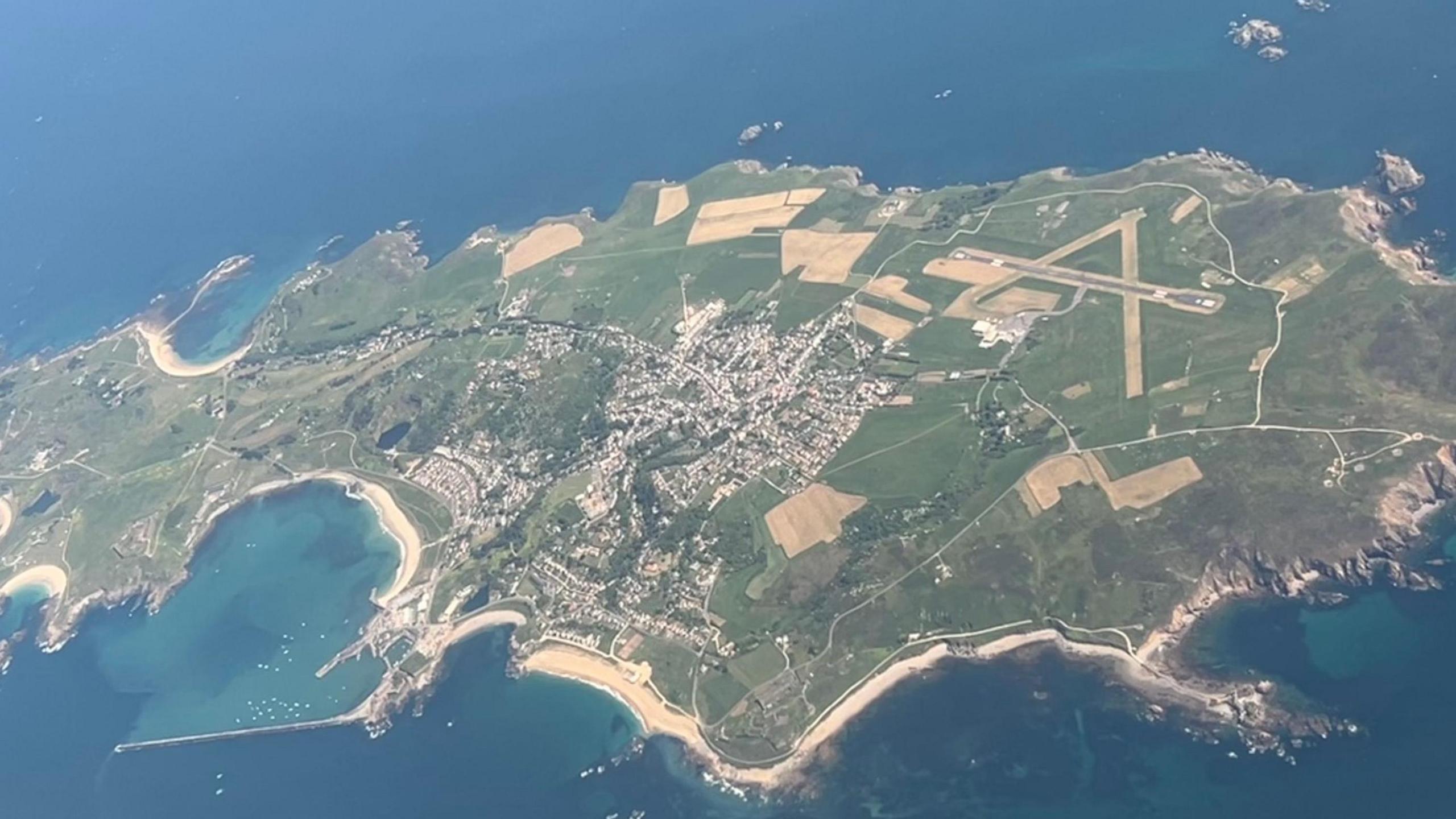 Alderney from the sky