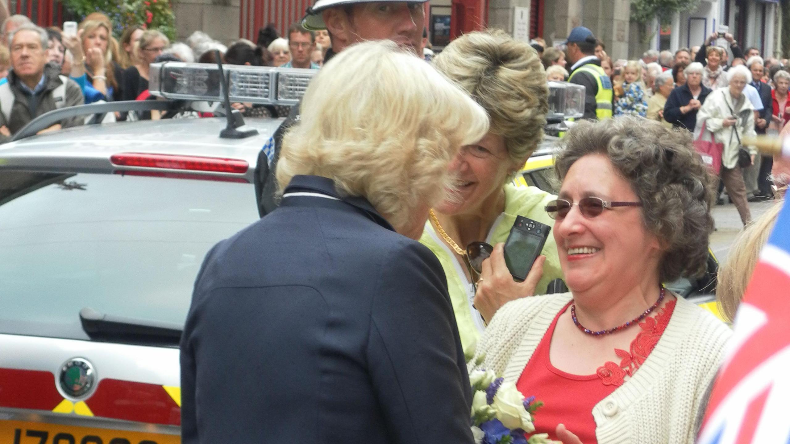 Jill Bartholomew meeting Queen Camilla in 2012