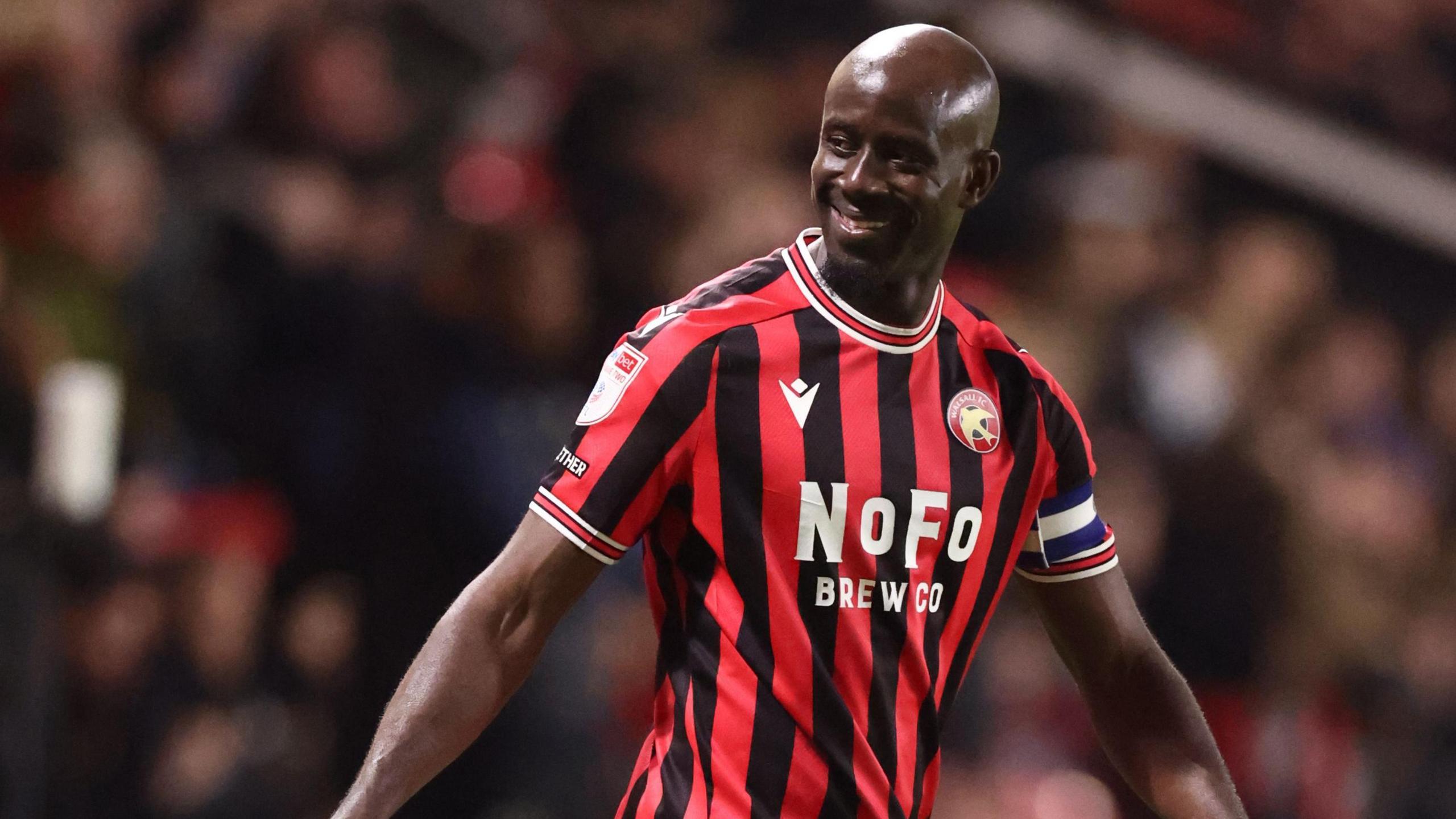 Albert Adomah in action for Walsall 