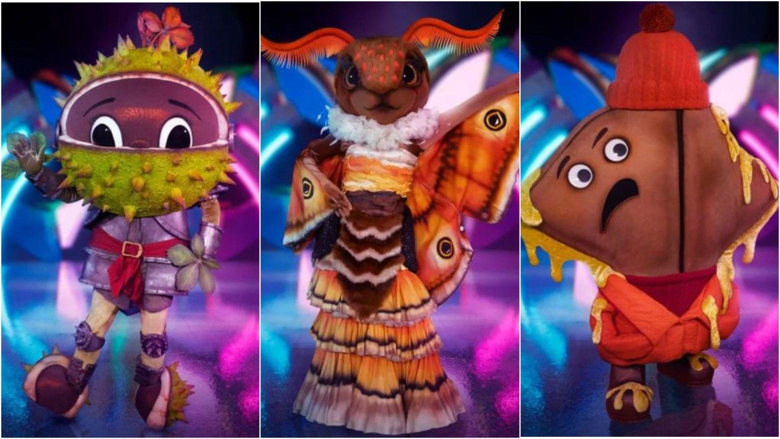 Conkers, moth and toastie on the masked singer