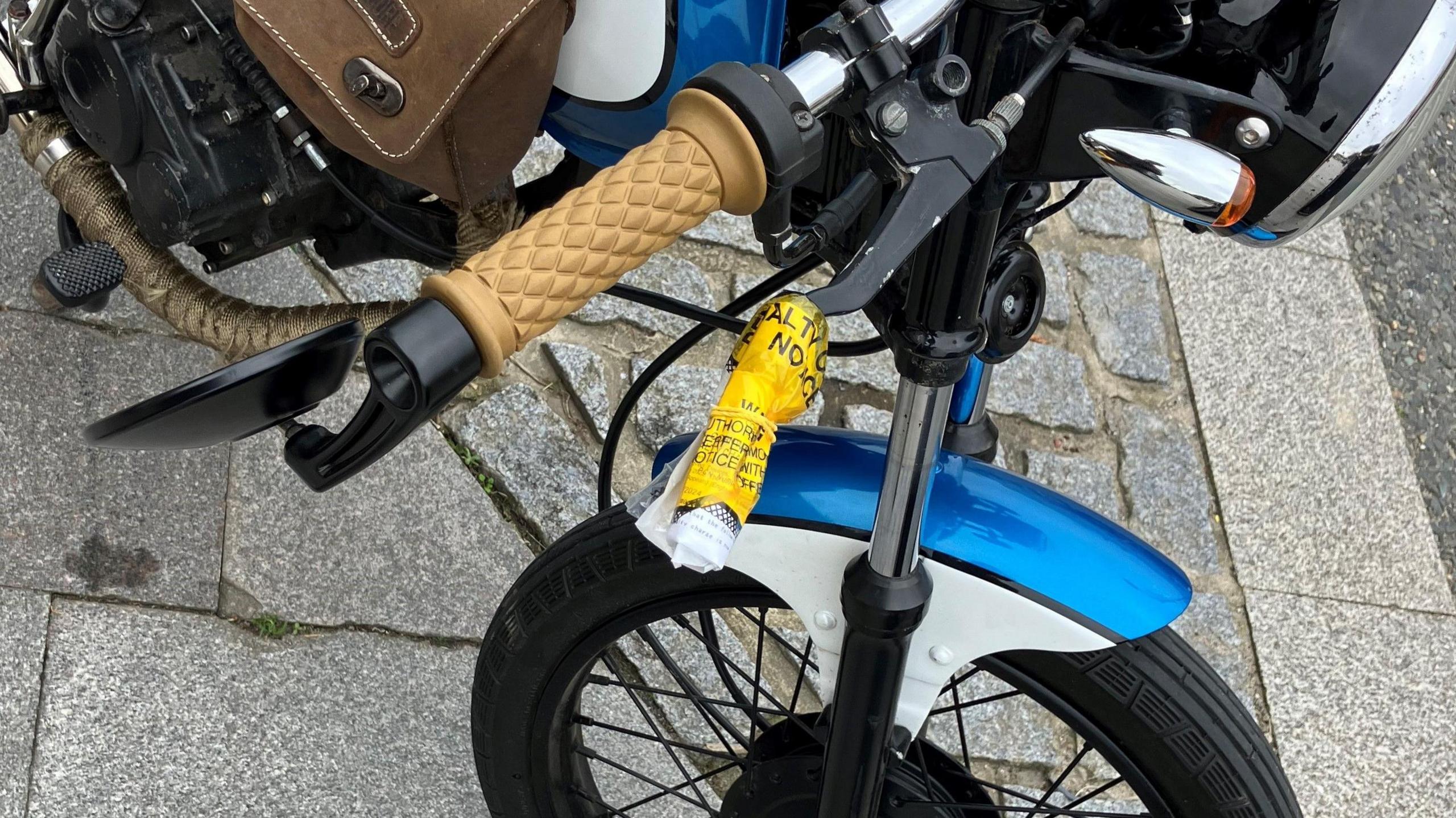 Bike with penalty charge notice ticket 