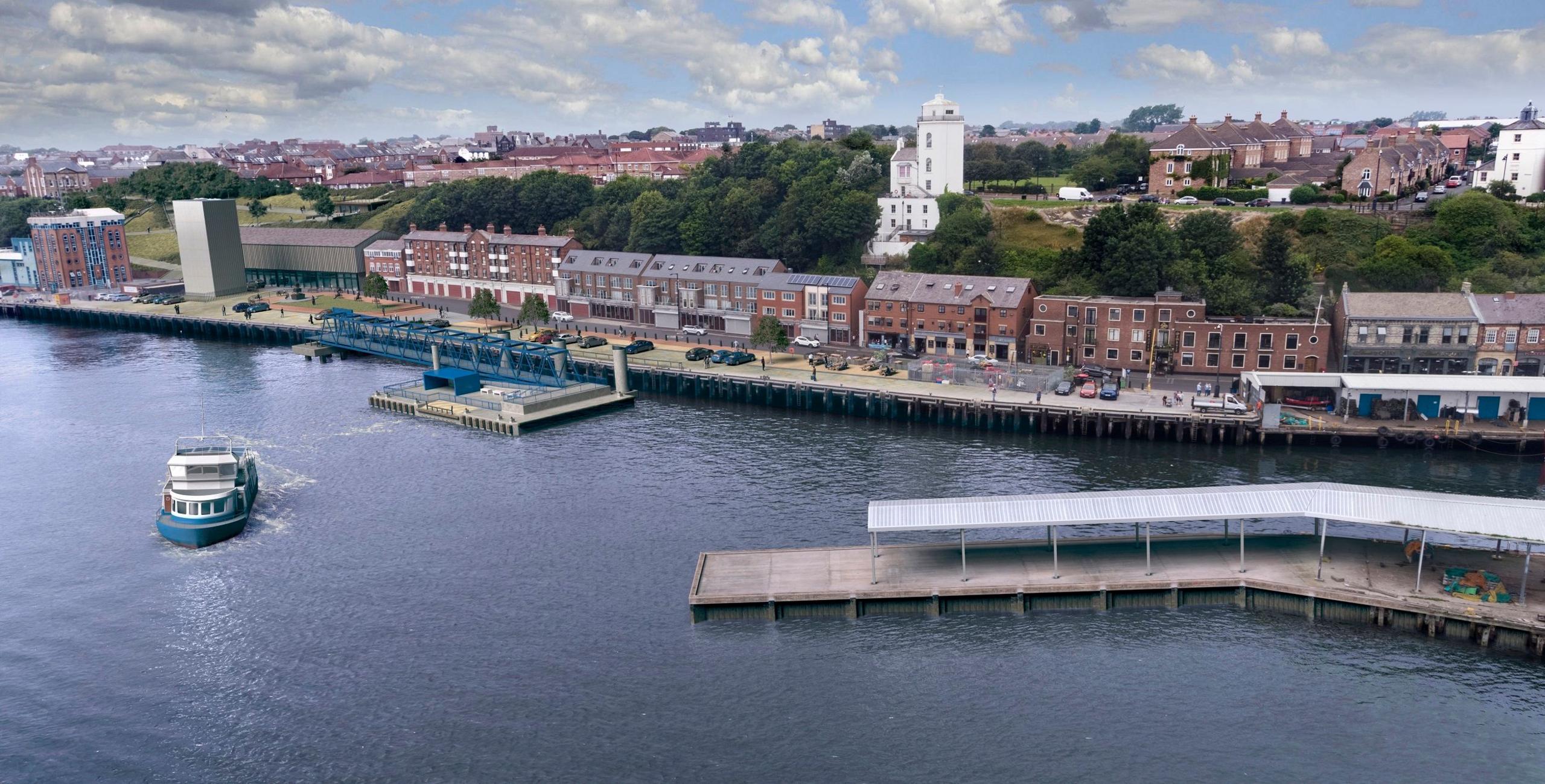 Artists' impression of new ferry jetty 