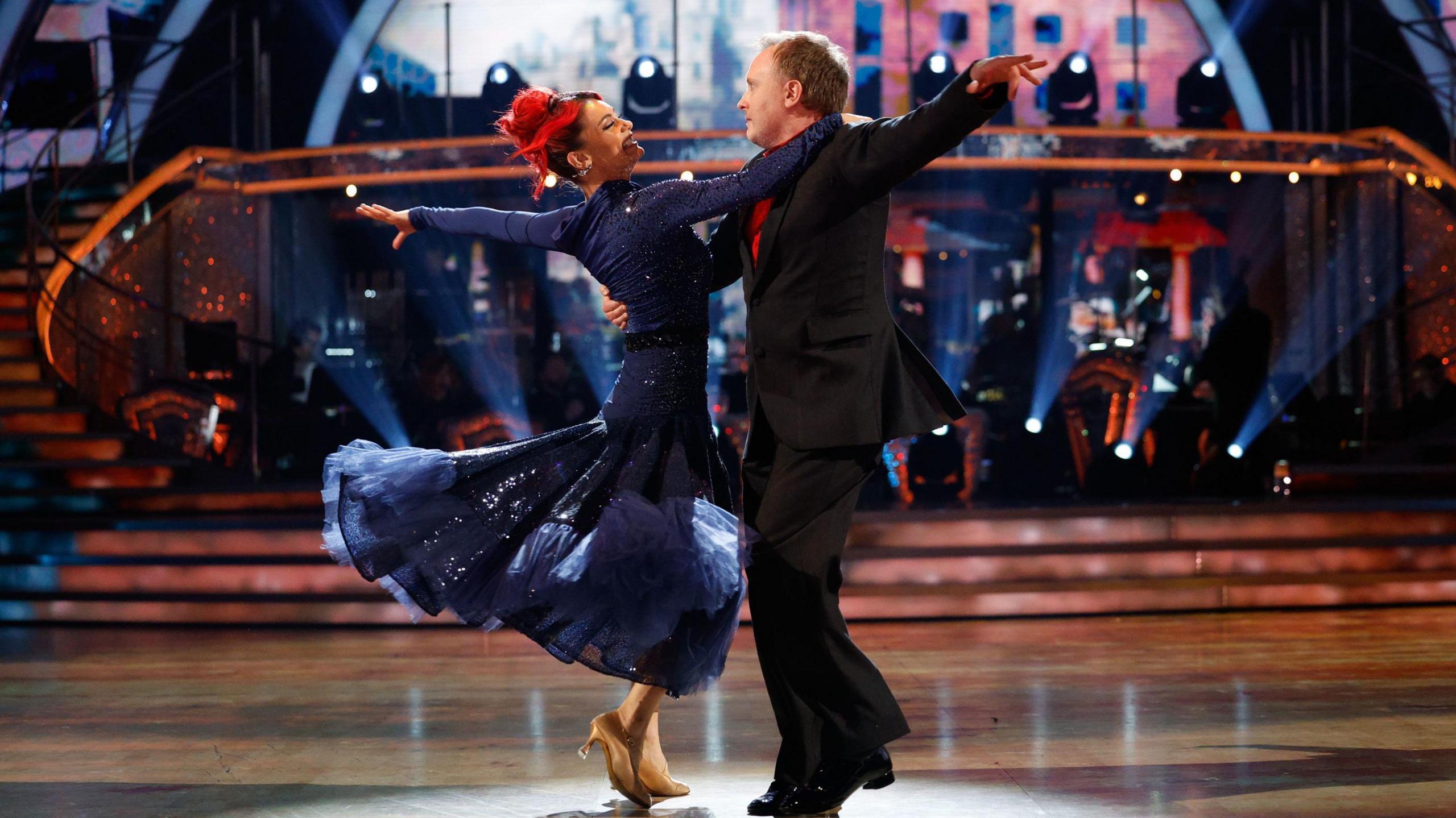 Chris McCausland and Dianne Buswell during their appearance on the live show of Saturday's Strictly Come Dancing 