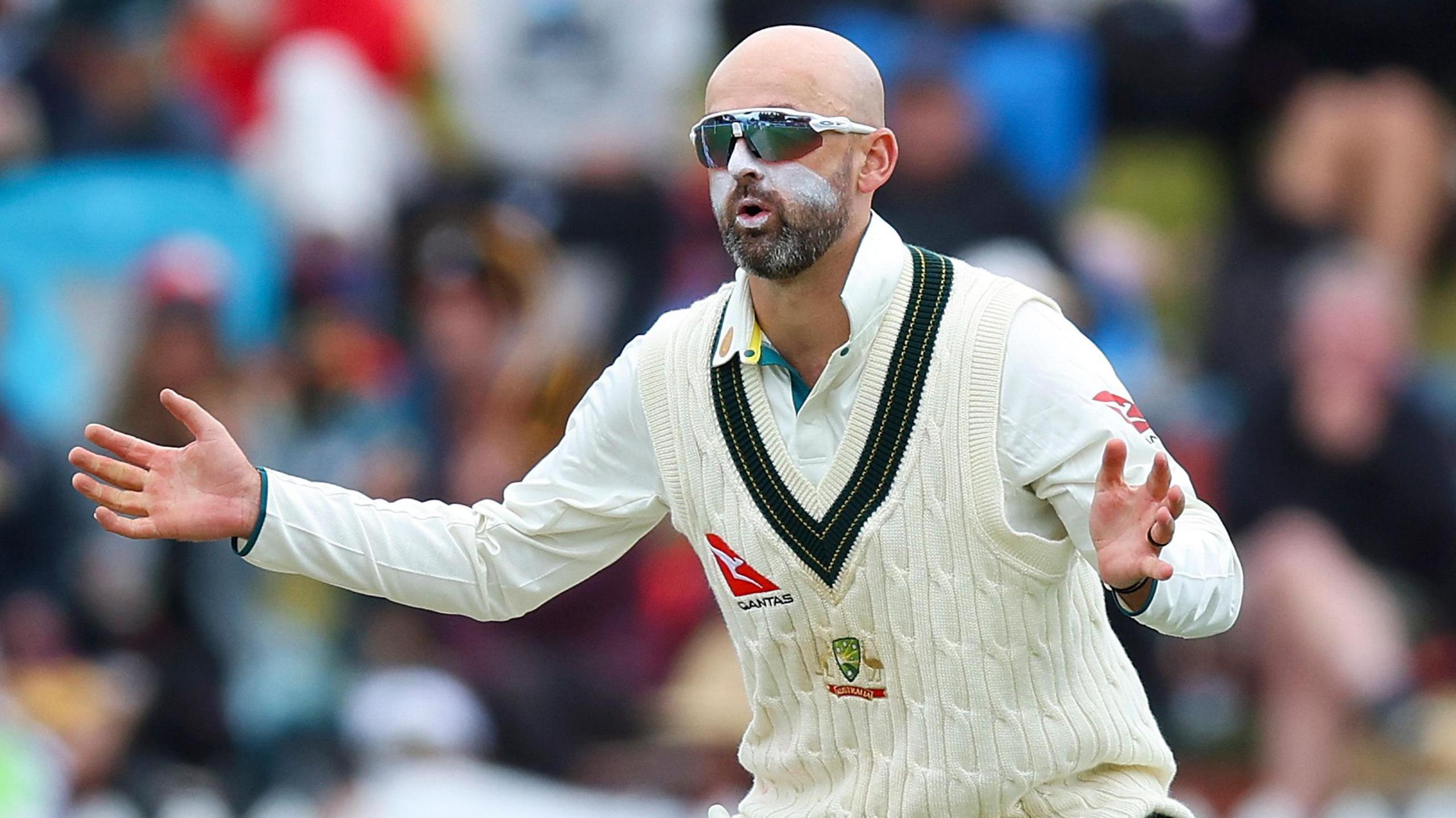 Australia's Nathan Lyon playing a match