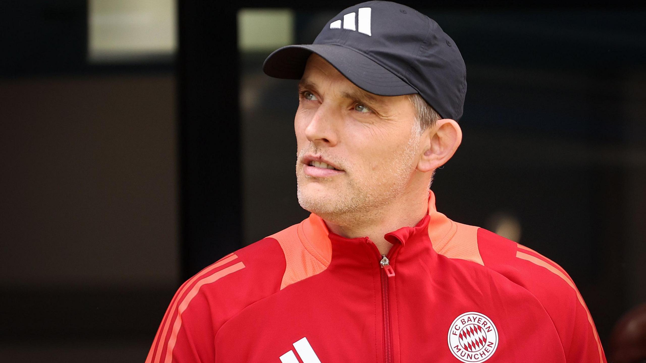 Thomas Tuchel in a Bayern Munich tracksuit