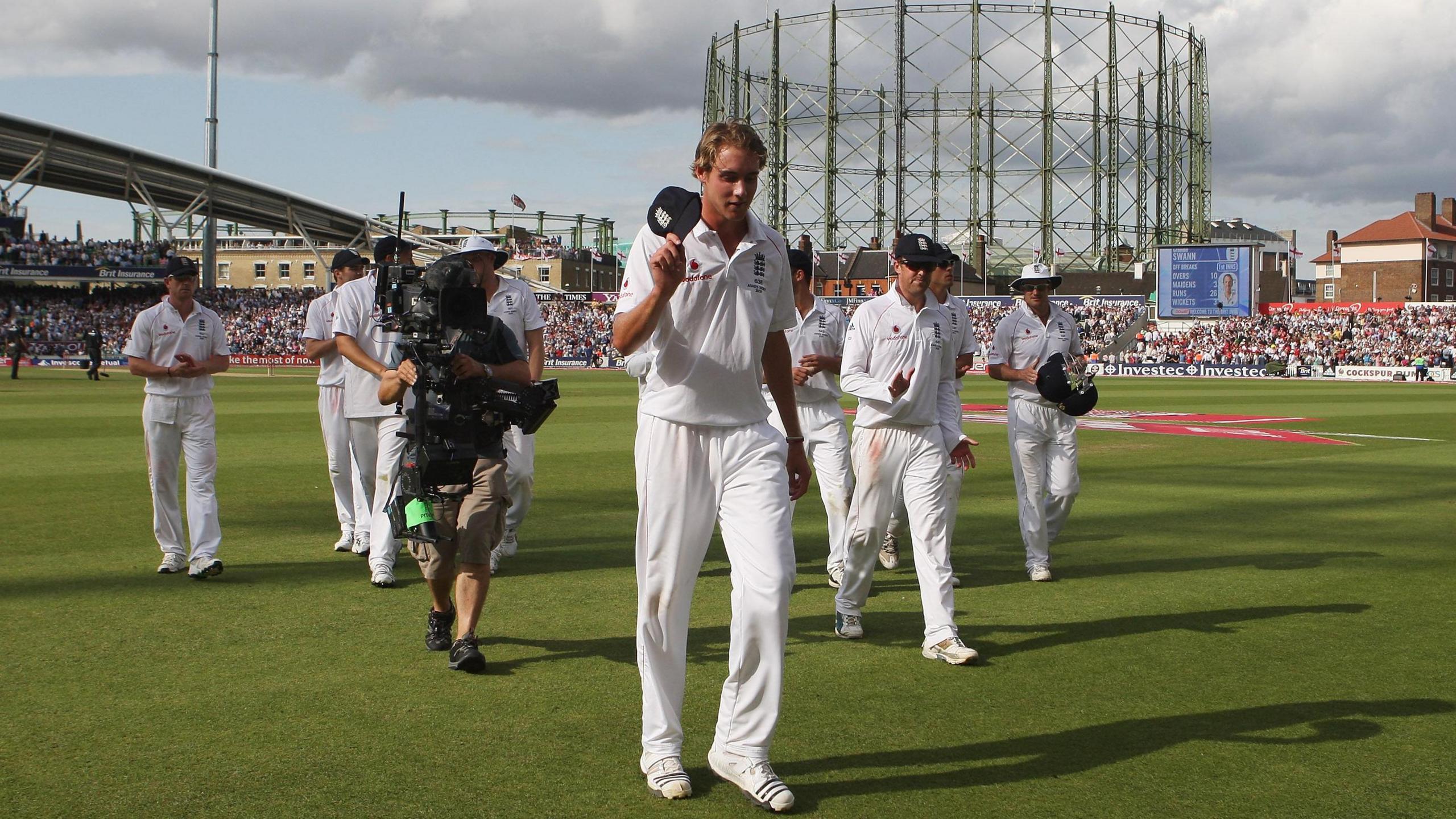 Stuart Broad after taking five wickets in the fifth Ashes Test of 2009