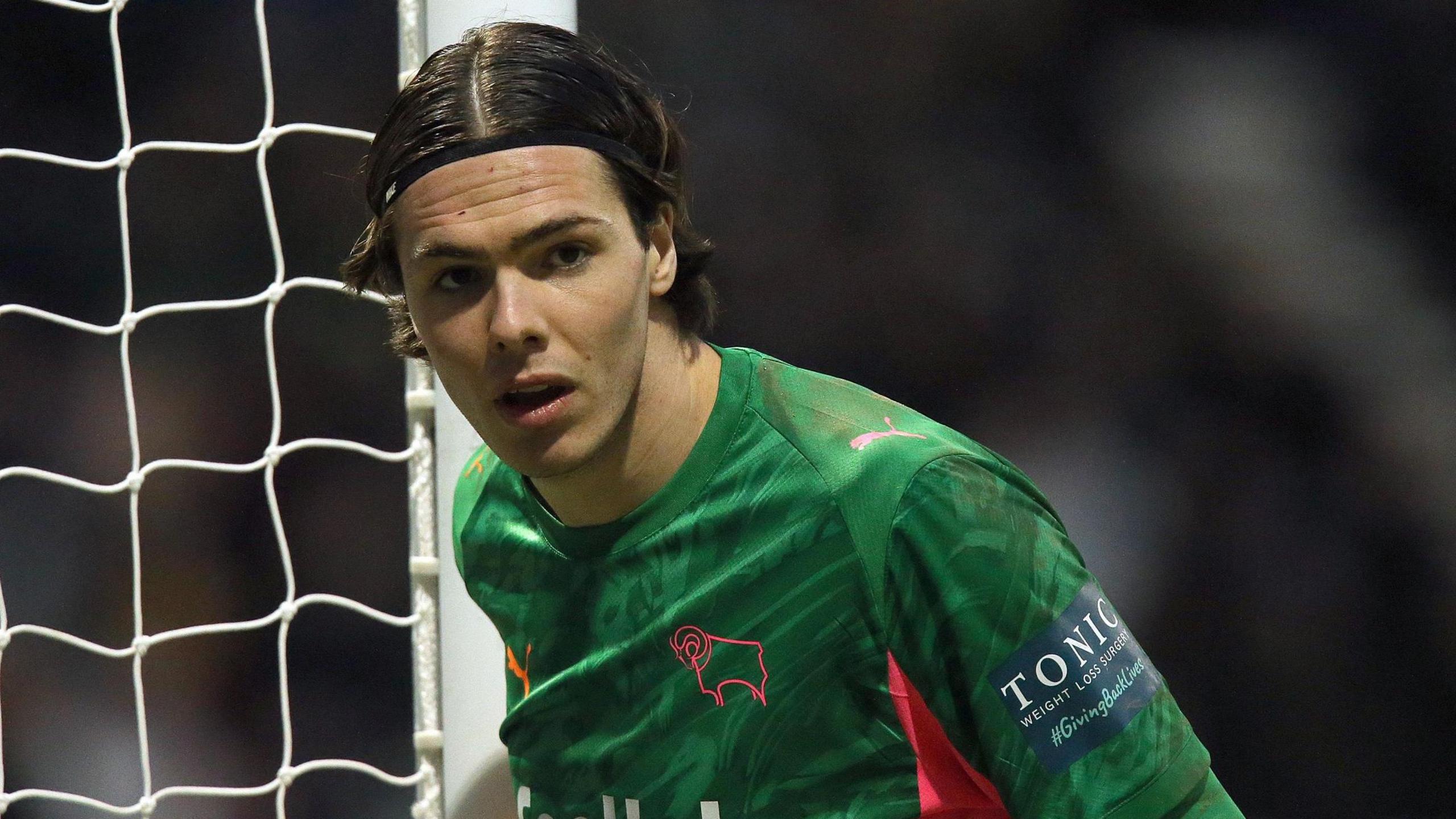 Jacob Widell Zetterstrom in action for Derby