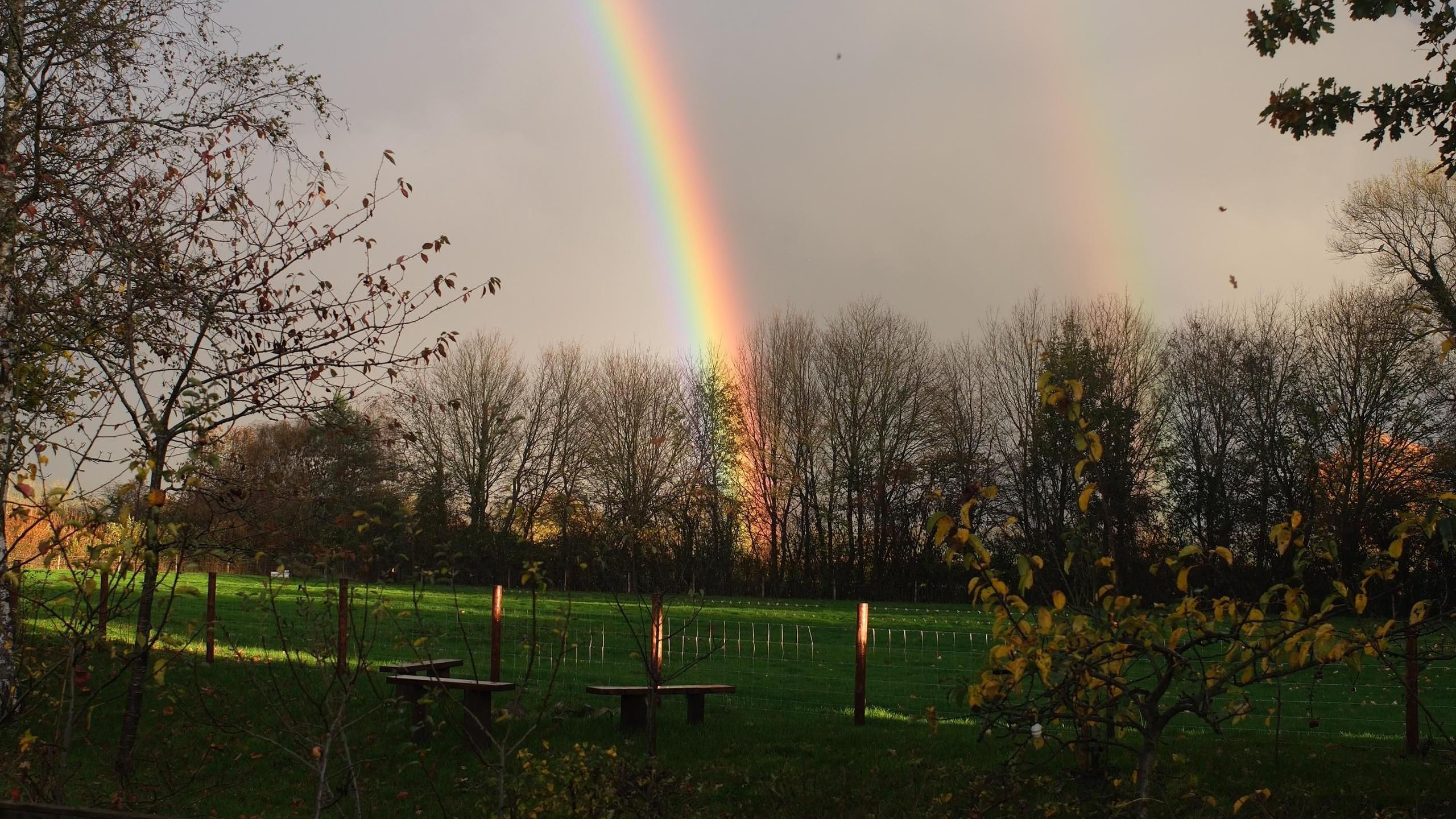 Rainbow came after storm then quickly disappeared in Malmesbury
Wiltshire.