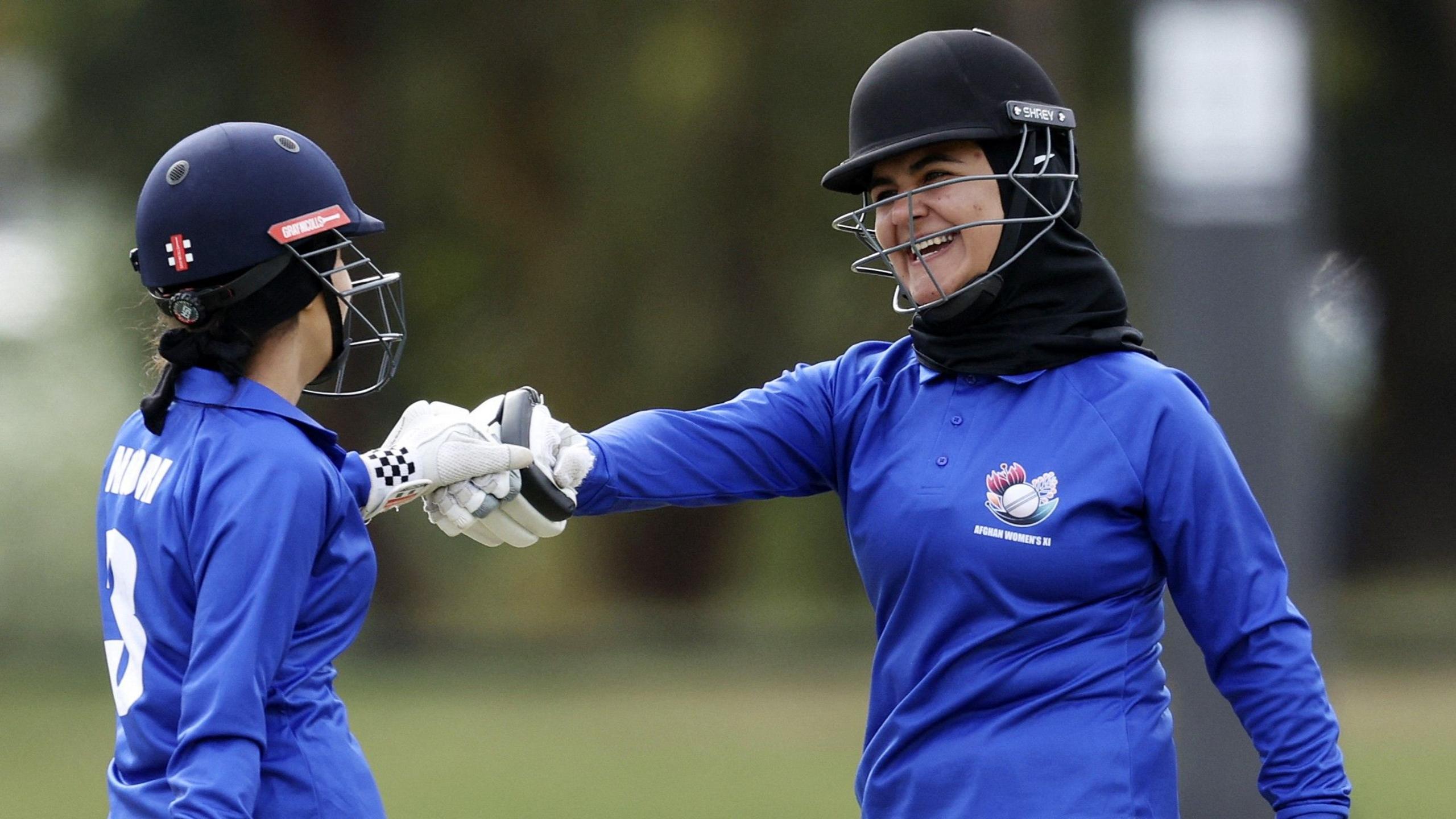 Afghanistan women during a match in Melbourne in 2025