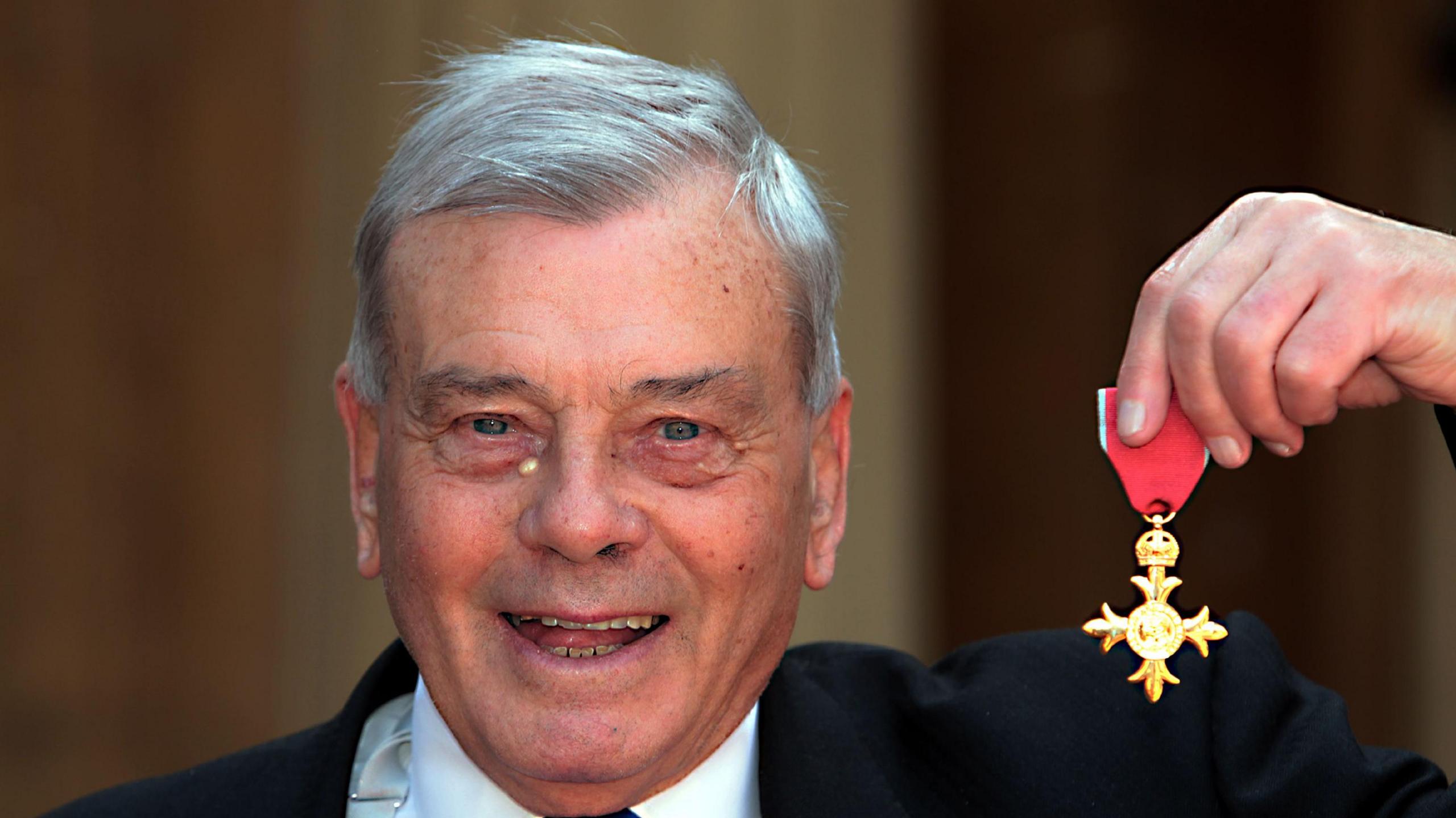 Dickie Bird with his OBE