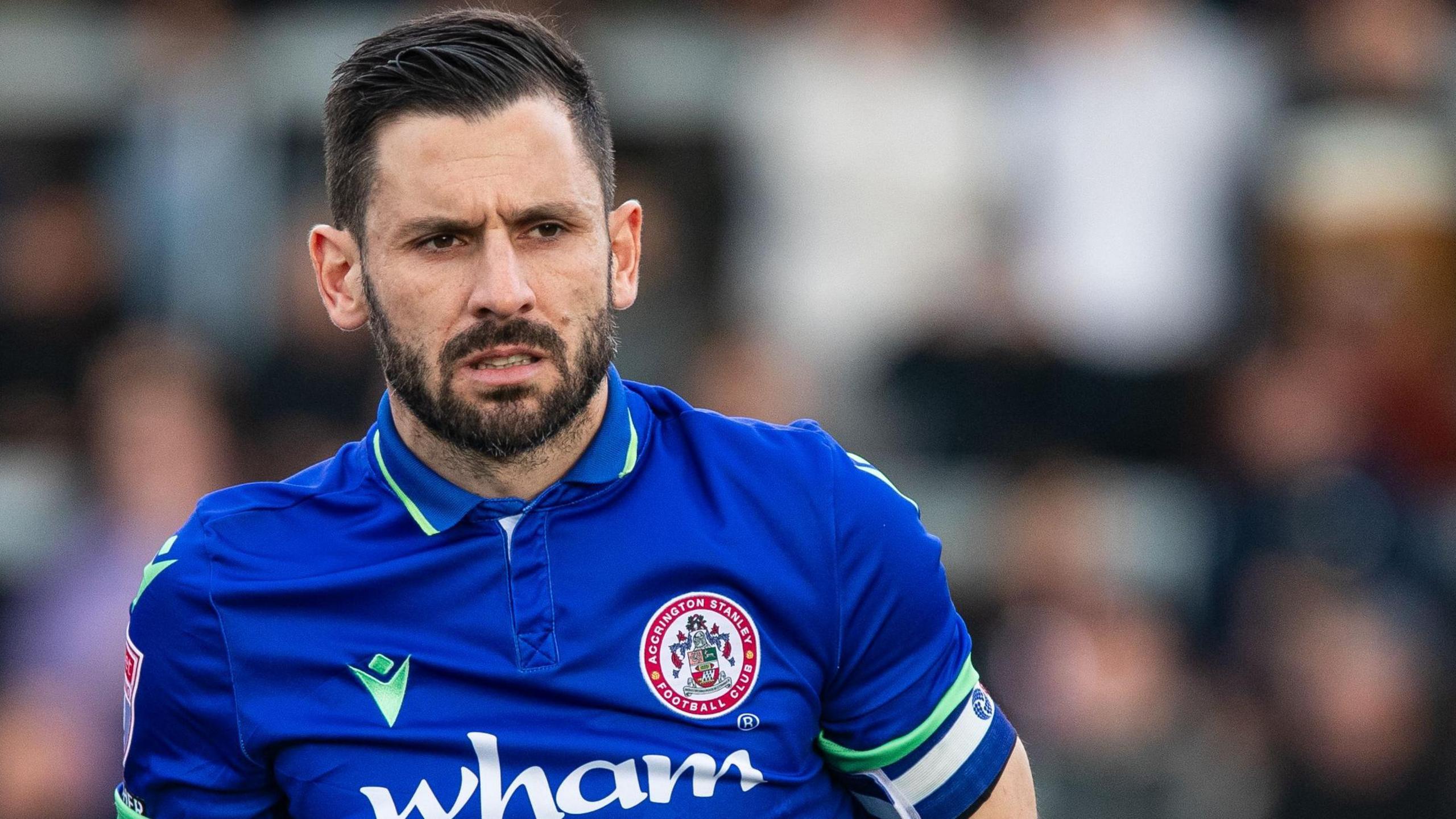 Seamus Conneely lines up for Accrington Stanley against Bromley in February.
