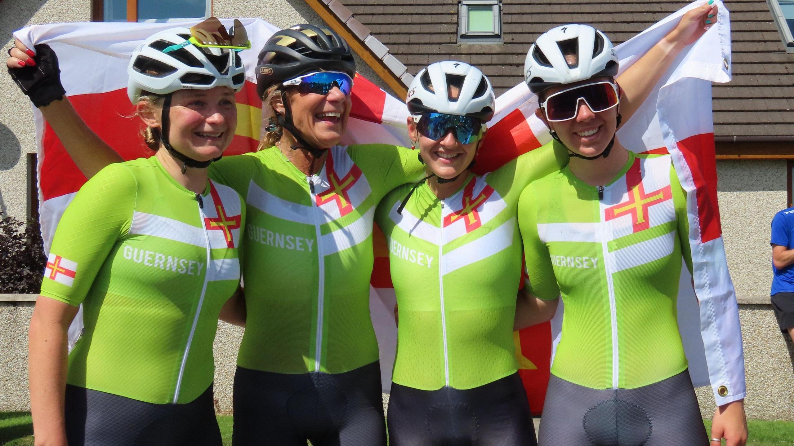 Guernsey gold medal winning cycling team
