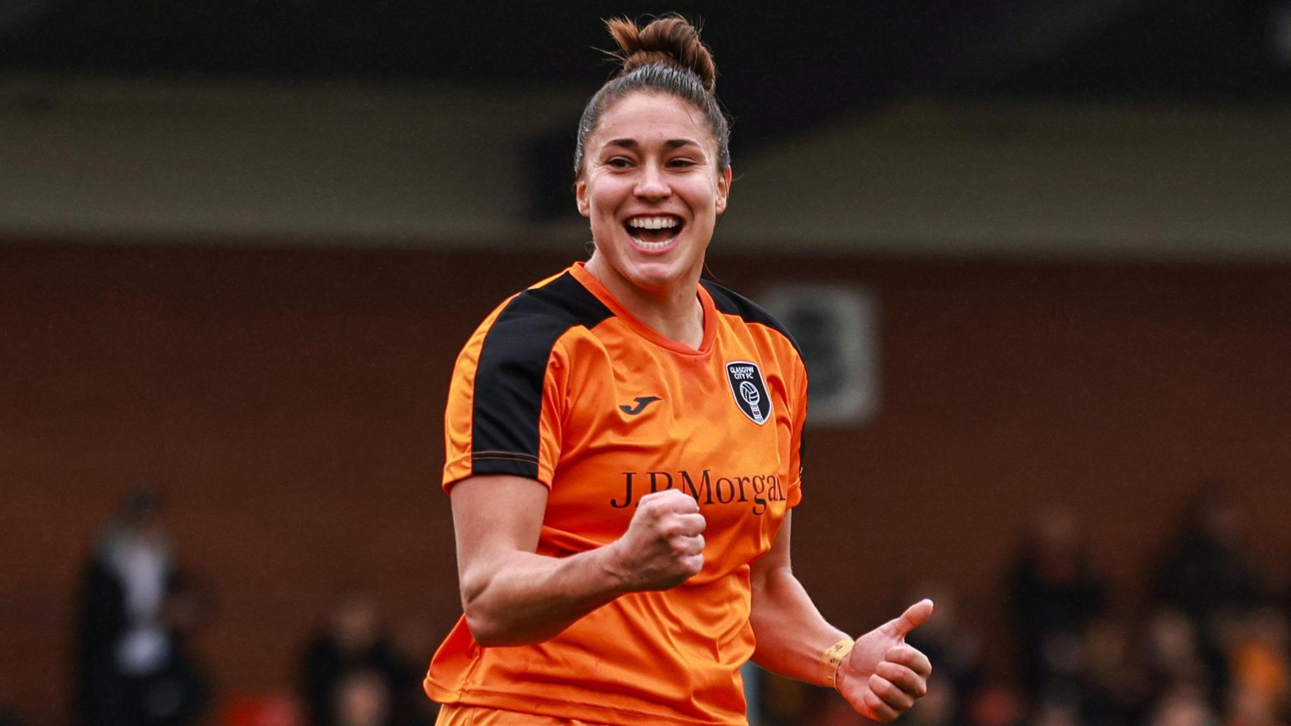 Brenna Lovera scored twice in Glasgow City's 6-1 over Aberdeen