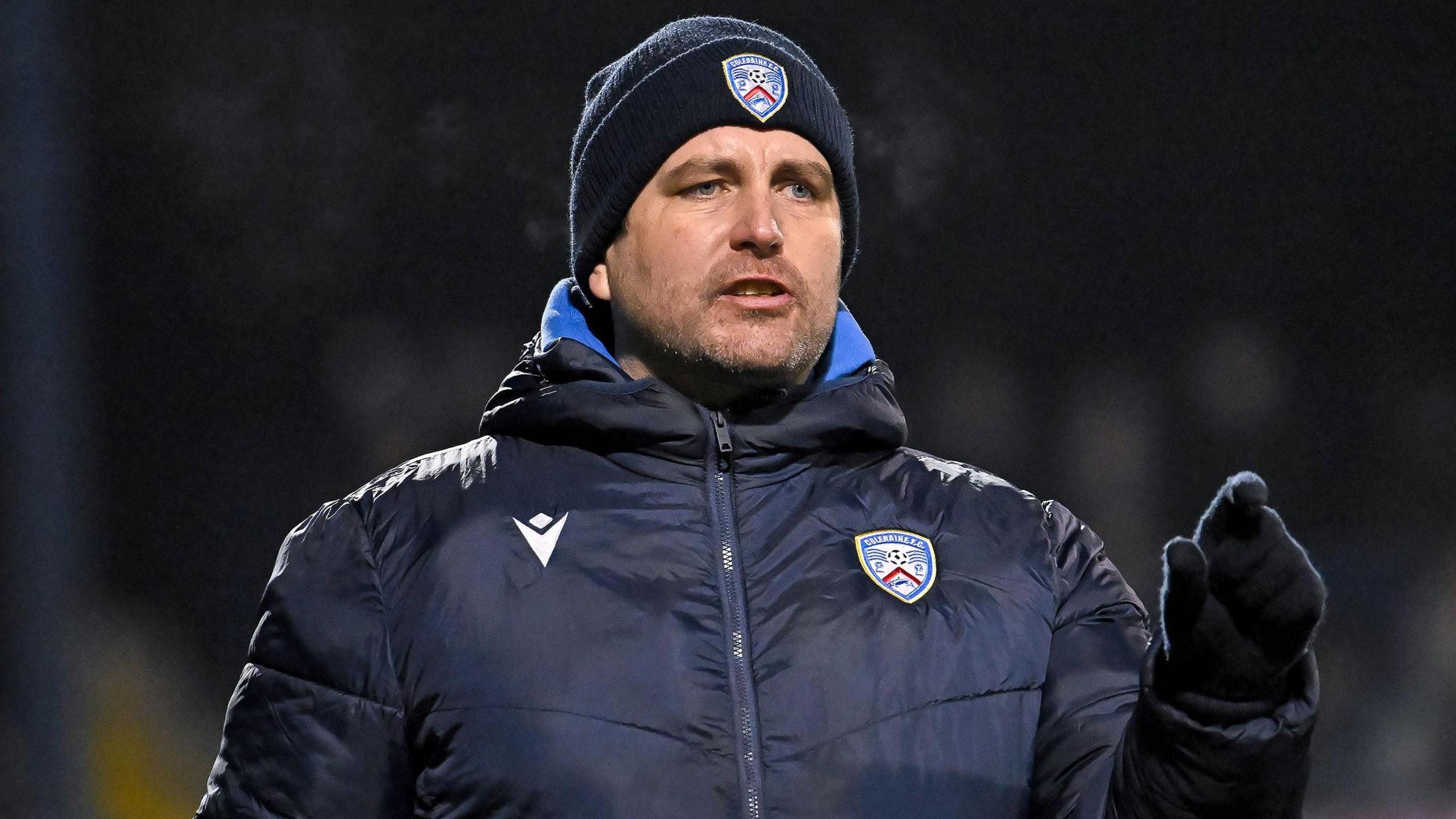 Coleraine manager Ruaidhri Higgins