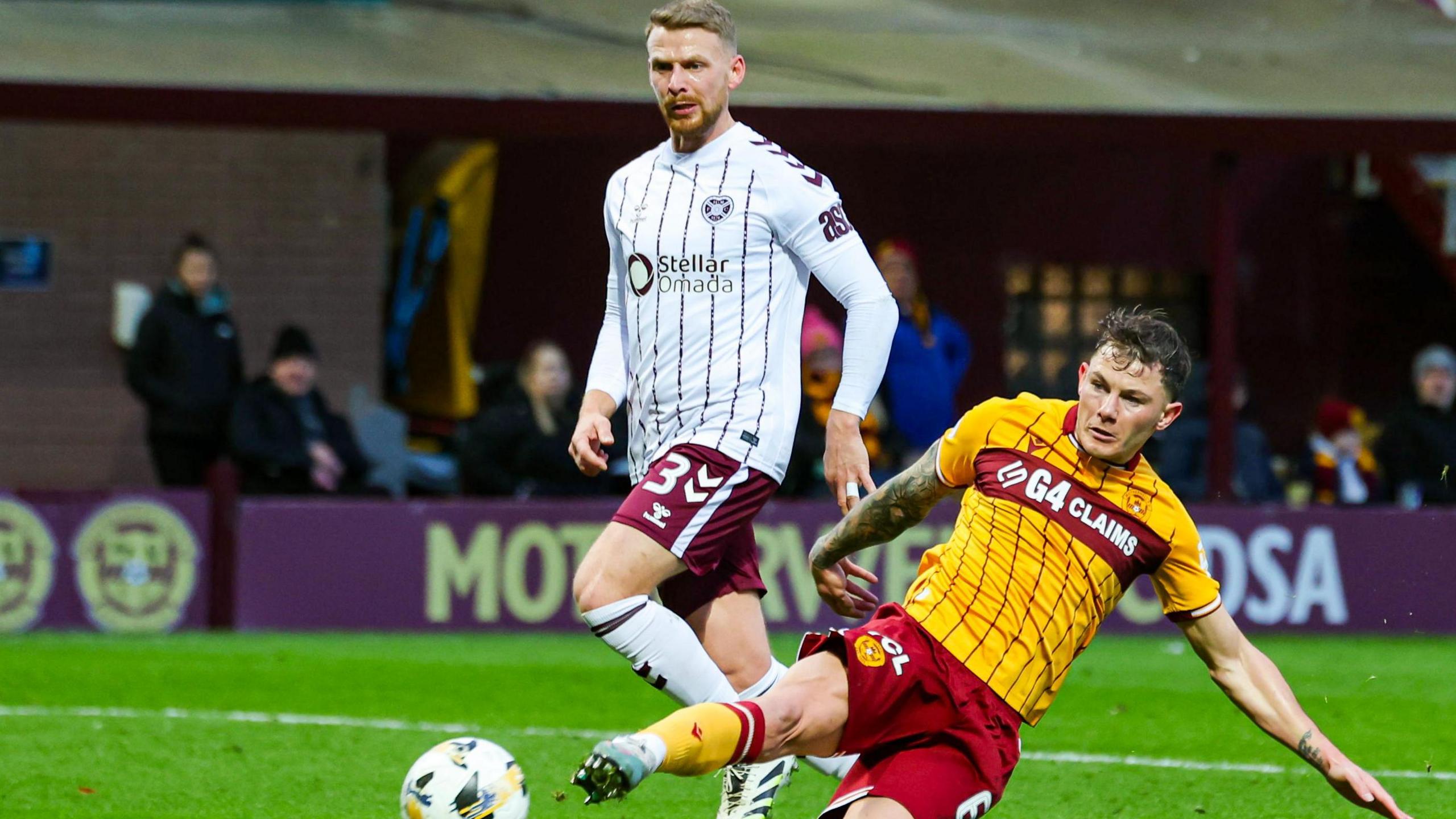 Motherwell forward Callum Hendry's goal was disallowed for offside