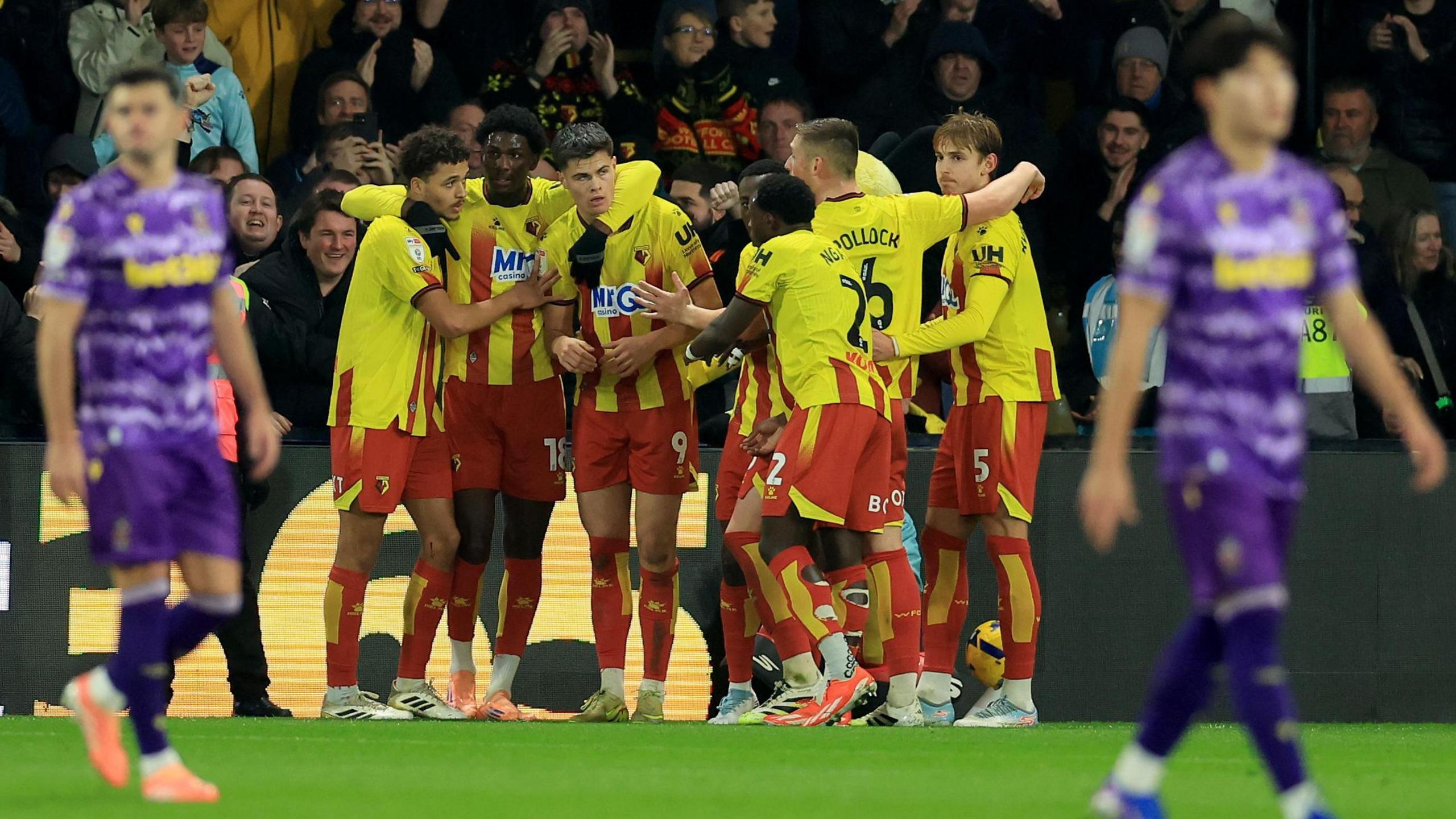Watford celebrate scoring