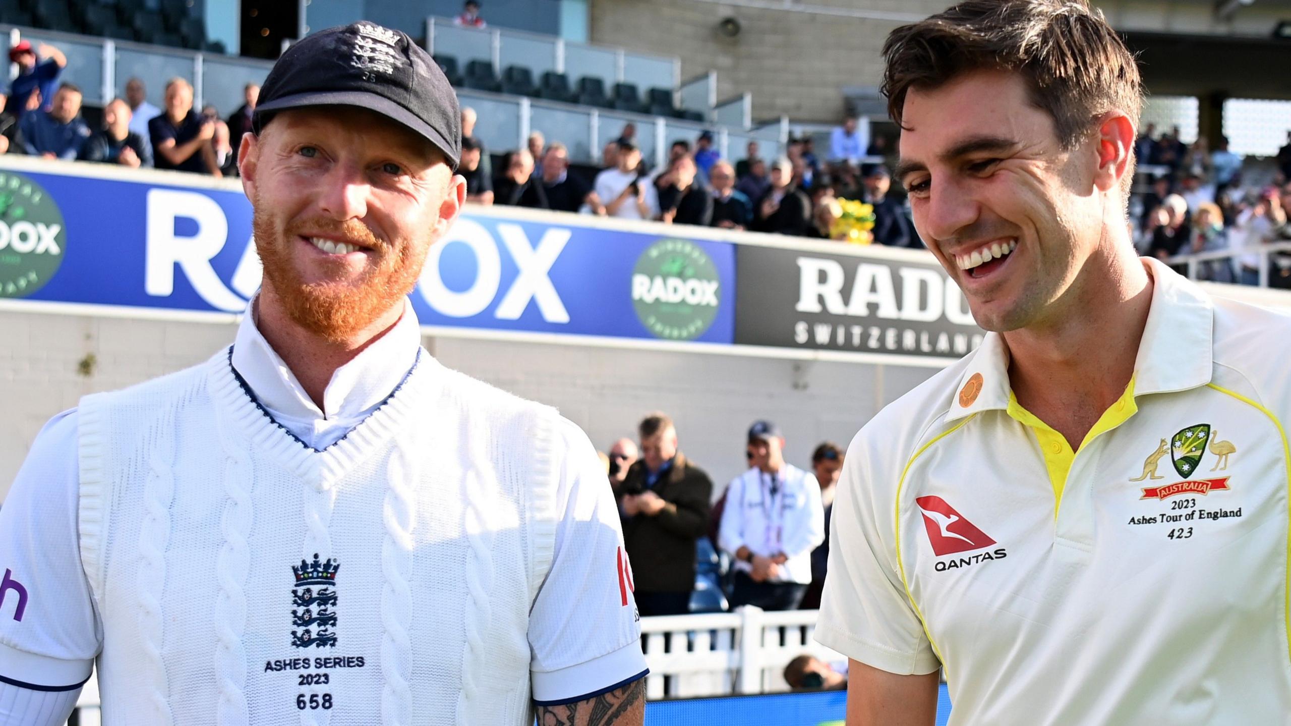 Ben Stokes and Pat Cummins