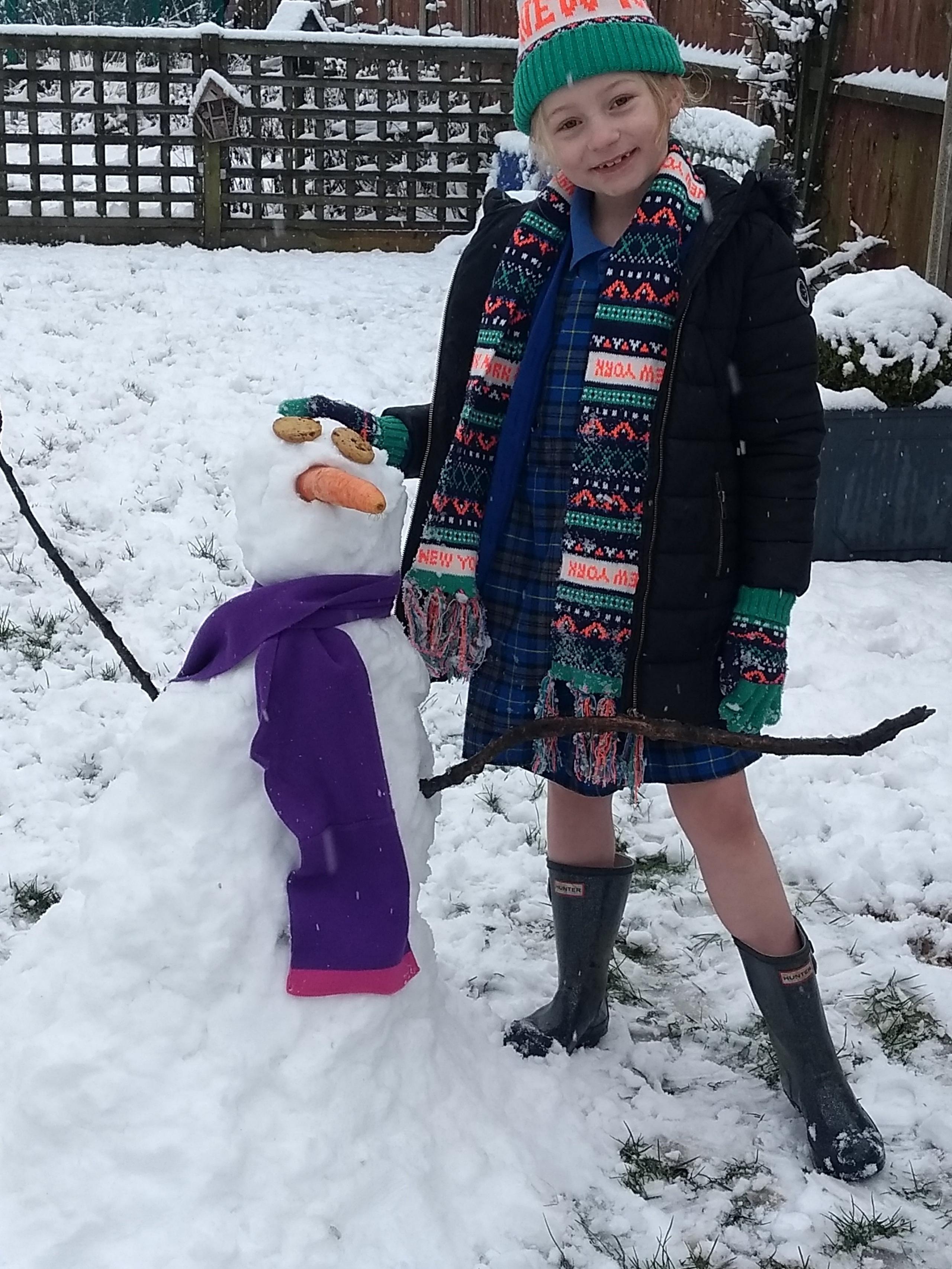 girl and snow