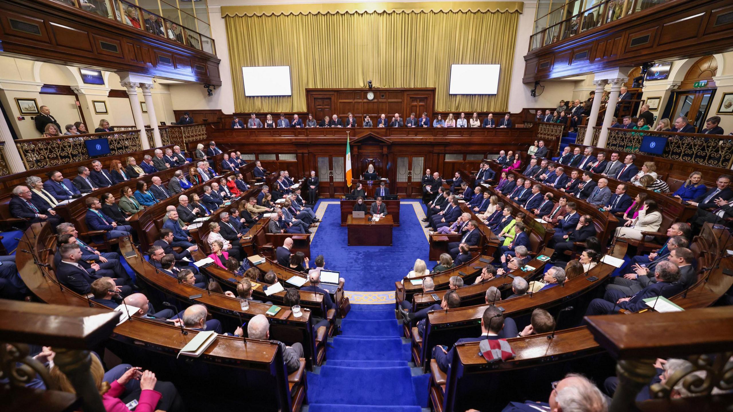 The opening day of the 34th Dail in Leinster House where the representatives are due to vote on the nomination of the new prime minister in Dublin, Ireland.