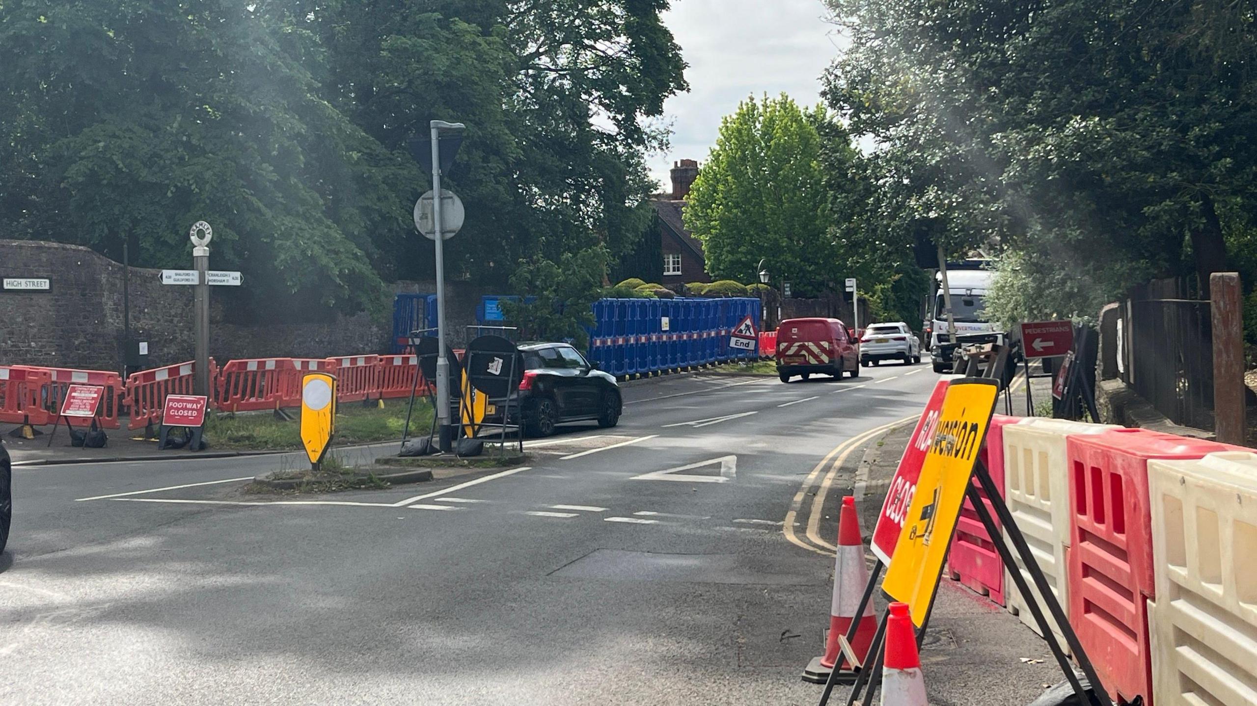 Roadworks in Bramley