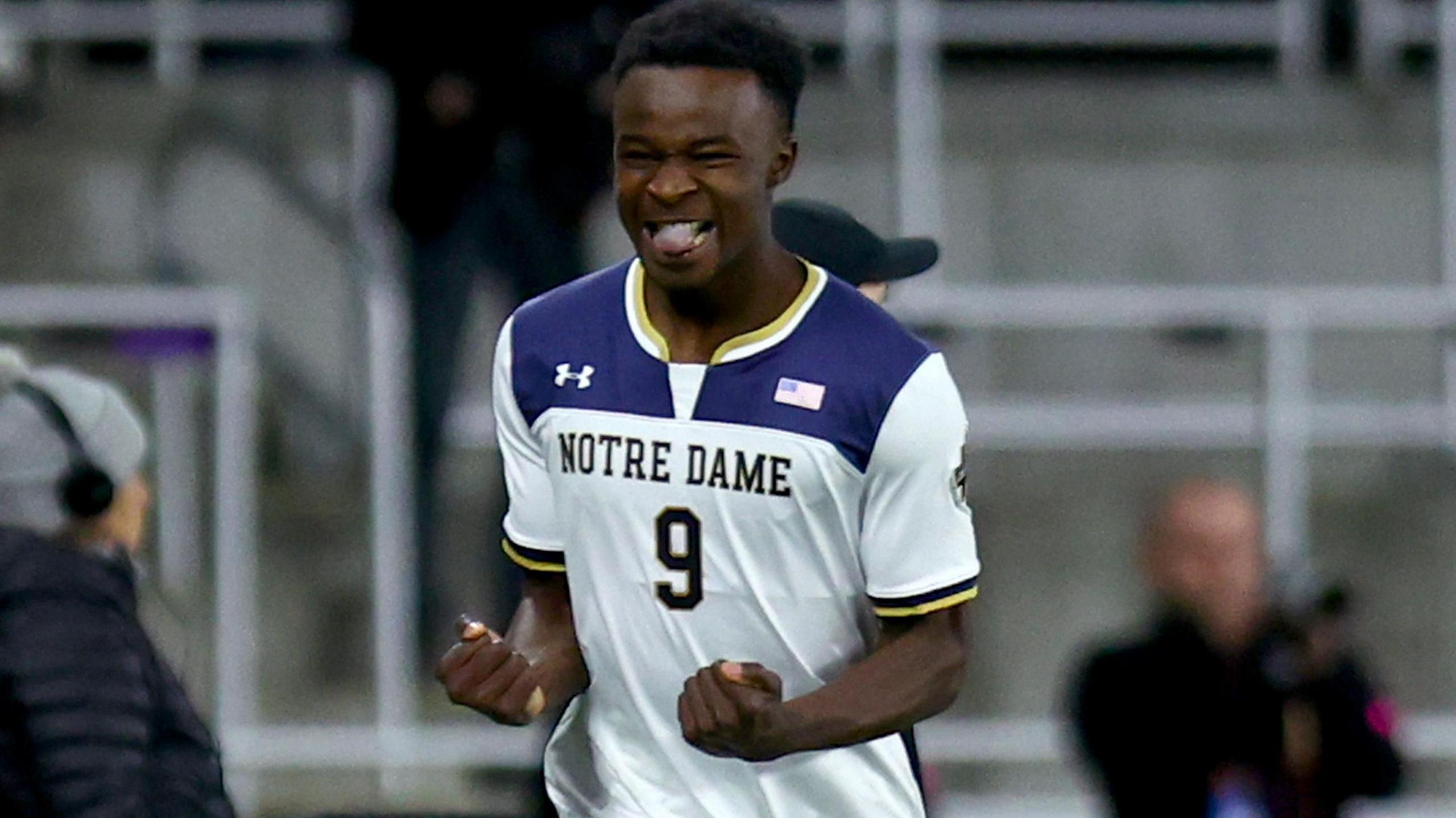 Eno Nto in action for University of Notre Dame