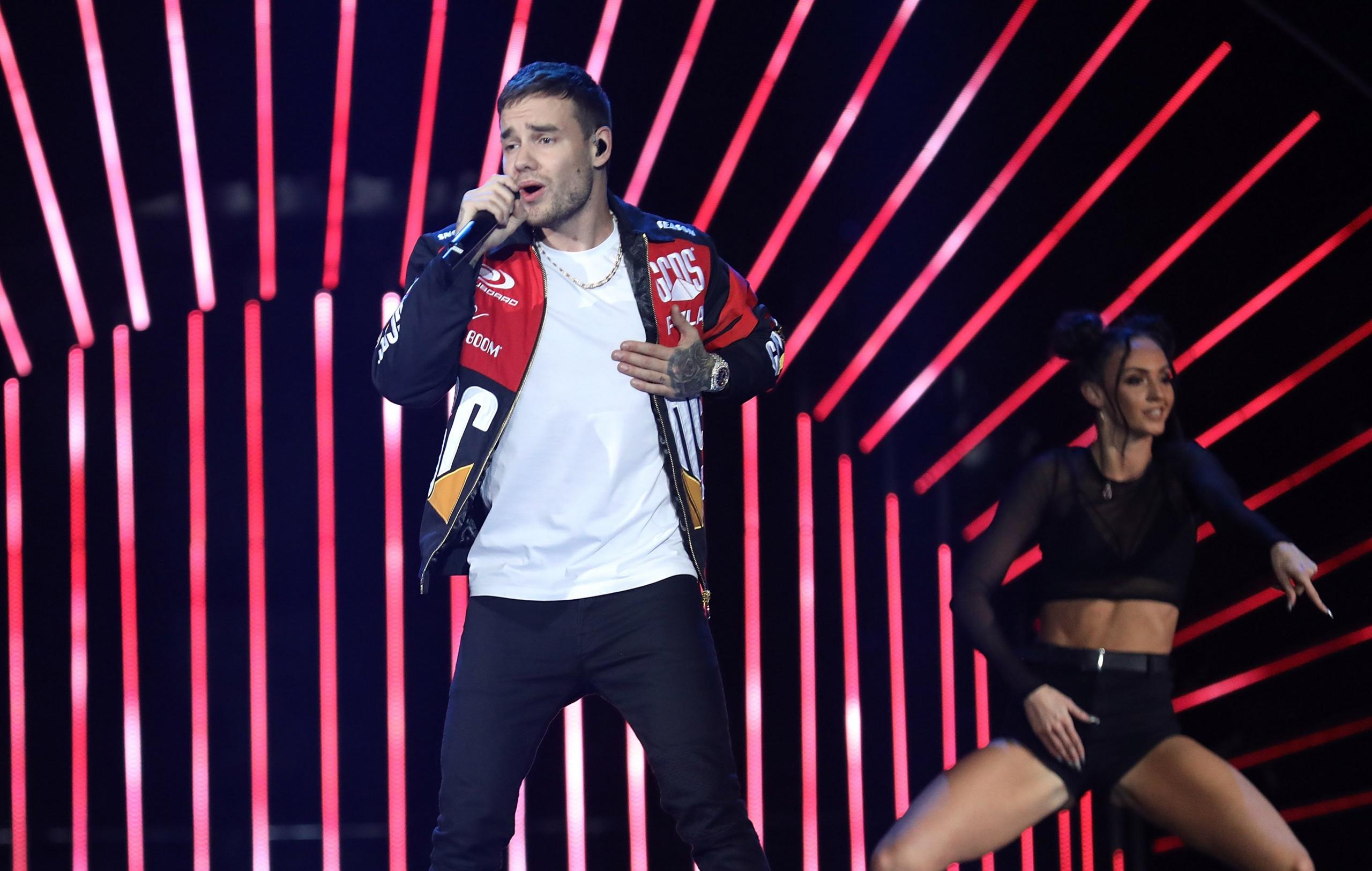 Liam Payne on stage at the BBC's Teen Awards