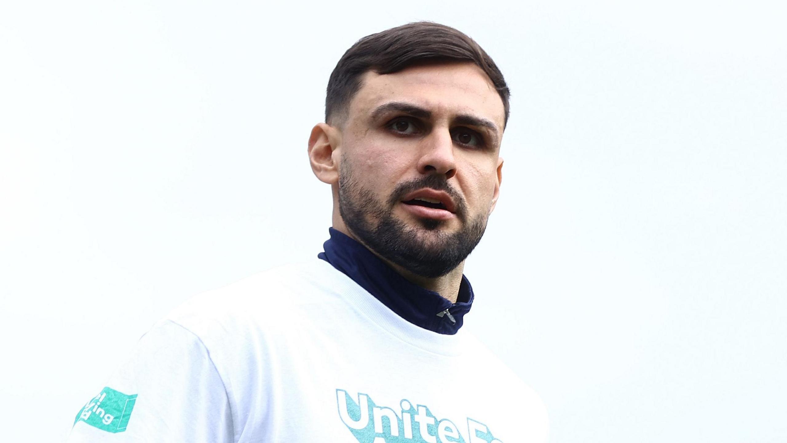 Ryan Tafazolli training with Wycombe Wanderers.