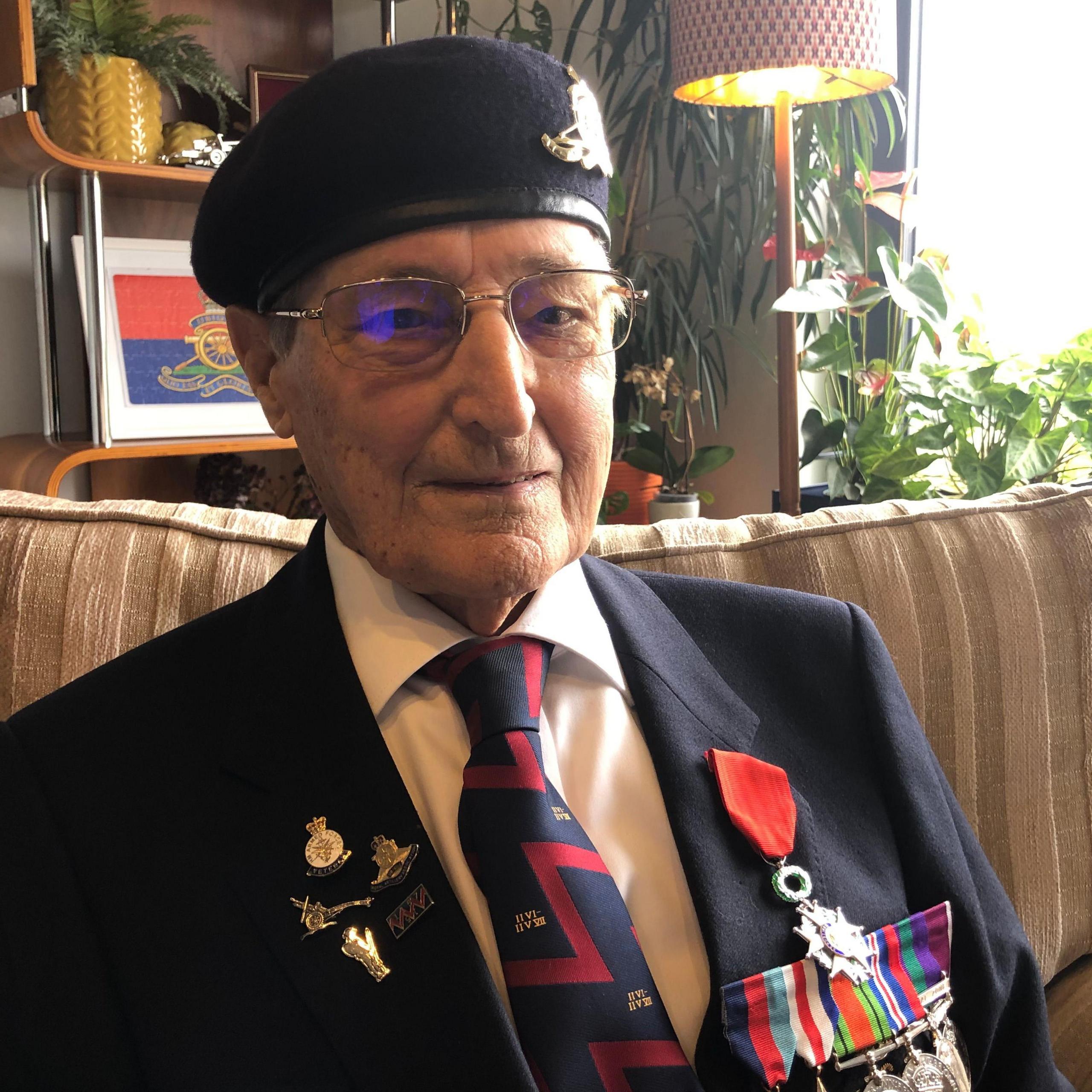 Colin Young with his medals