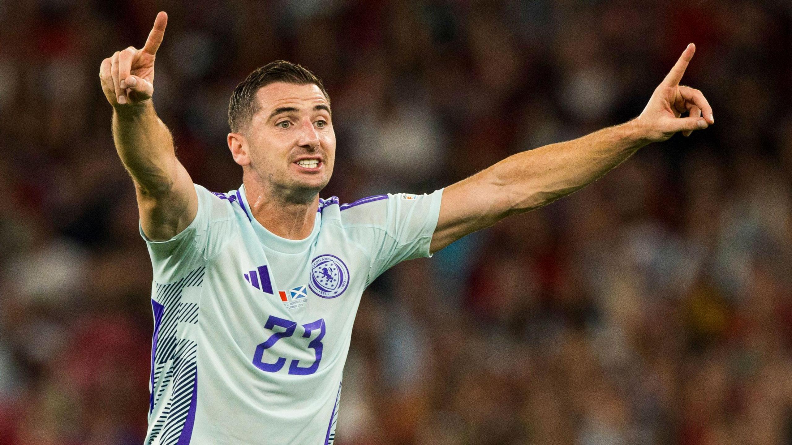 Scotland's Kenny McLean during a UEFA Nations League match between Portugal and Scotland at the Estadio da Luz, 