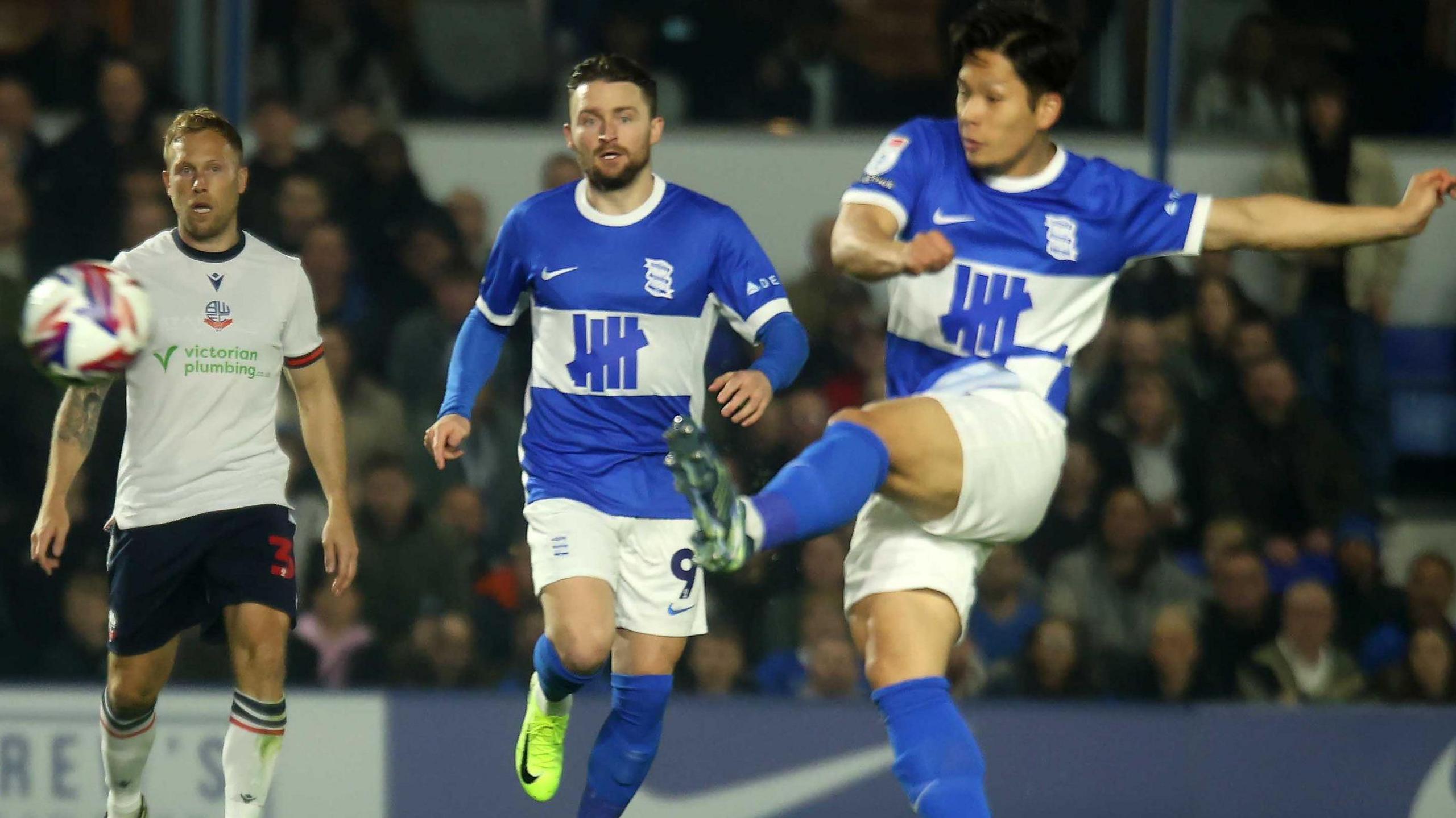 August deadline signing Tomoki Iwata hits a stunning left-foot volley to net his fourth goal for Birmingham City 