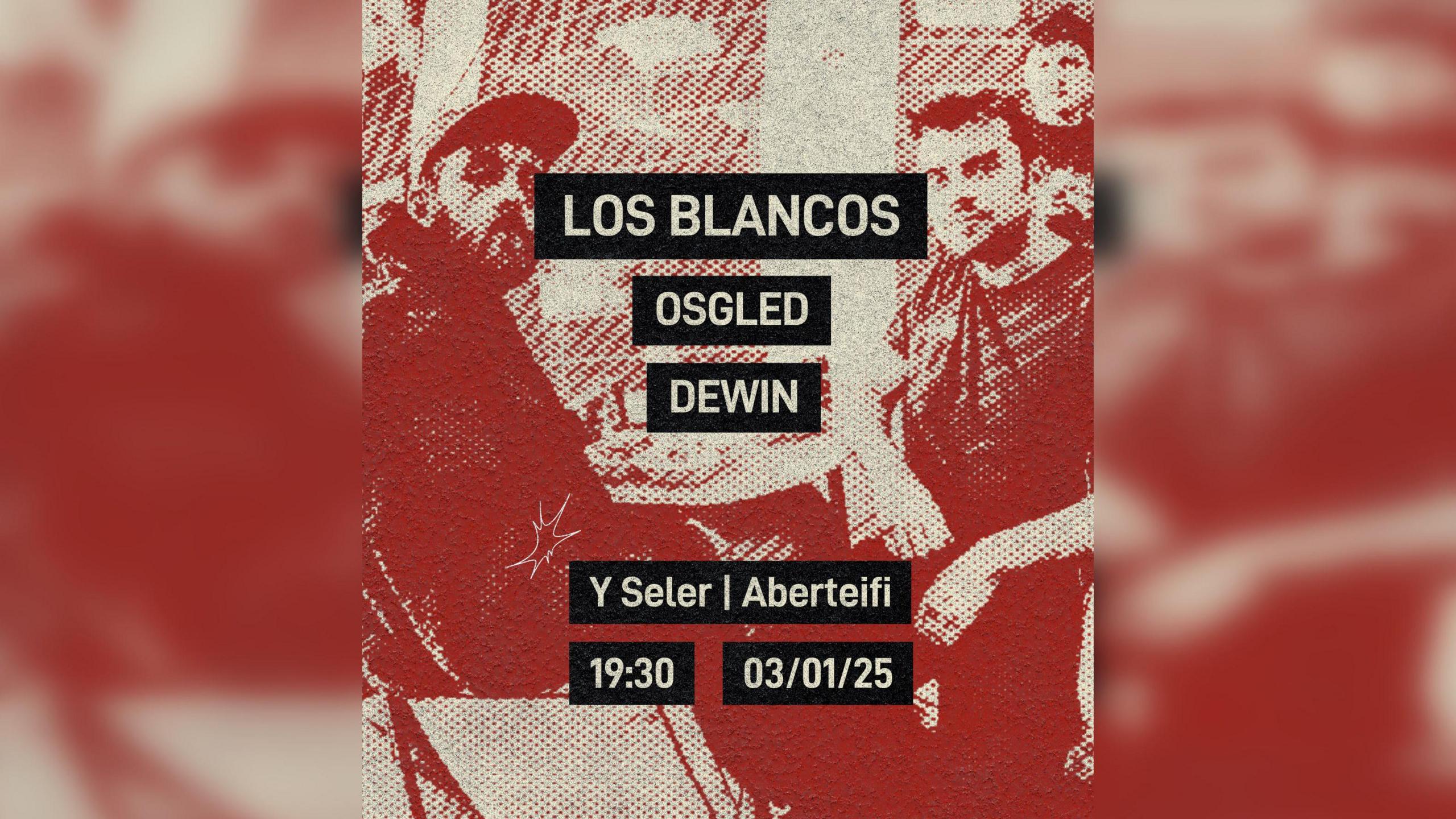 Poster gig Los Blancos, osgled a dewin